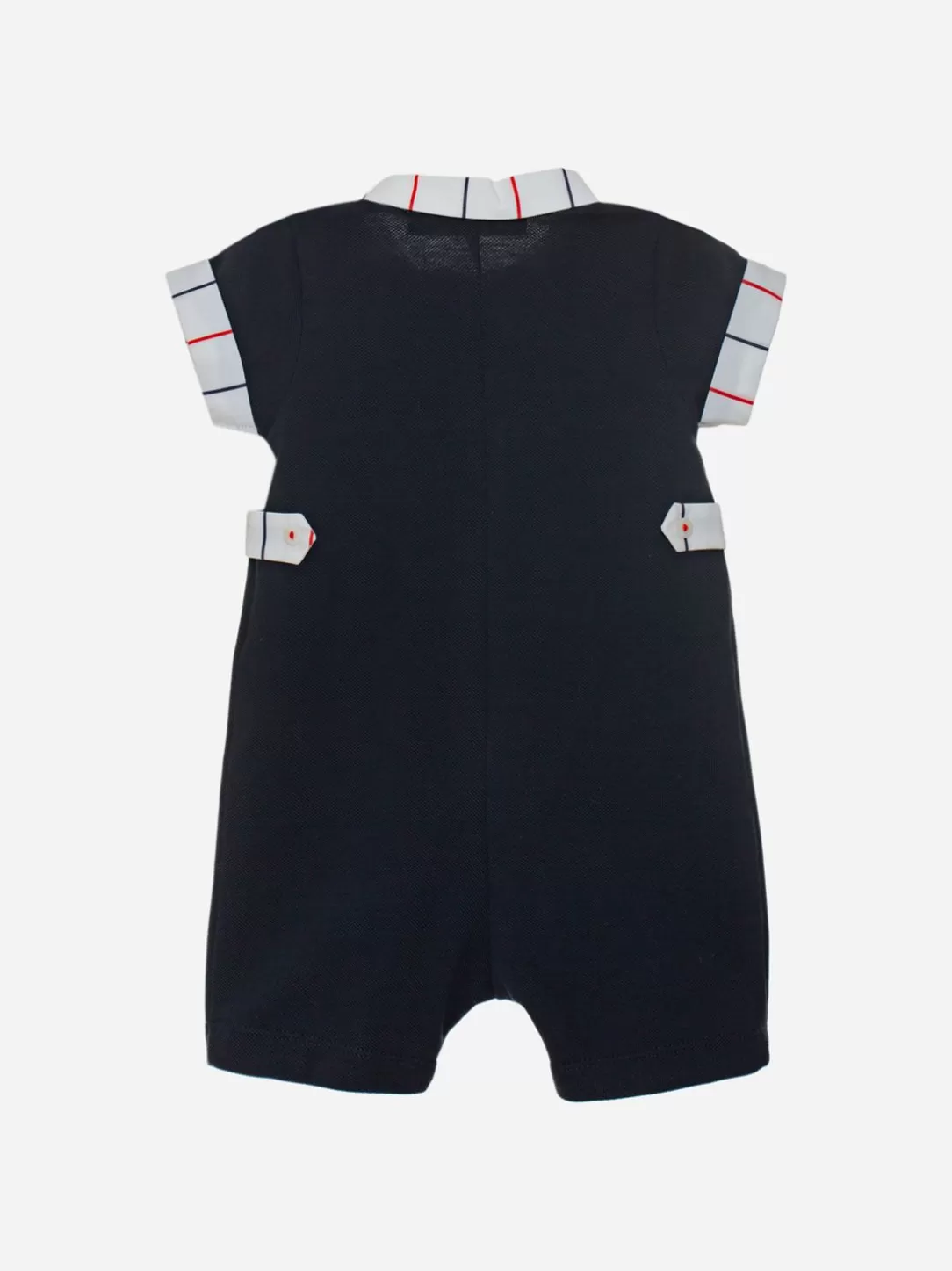 Baby Patachou Baby Boy'S Jumpsuit In Navy Pique Fabric