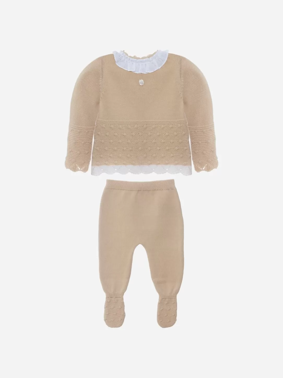 Baby Patachou Baby Girl Beige Knit Set