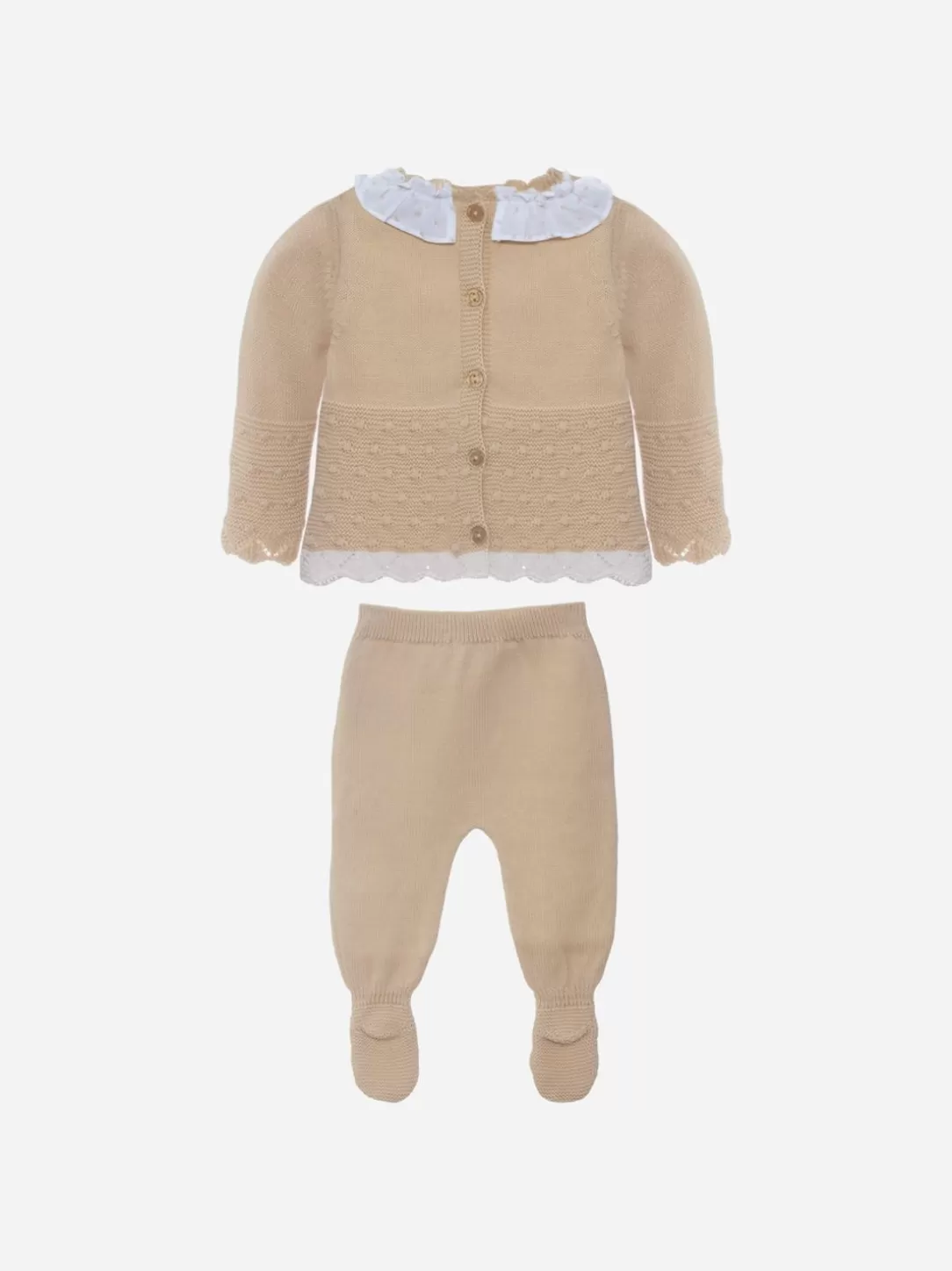 Baby Patachou Baby Girl Beige Knit Set