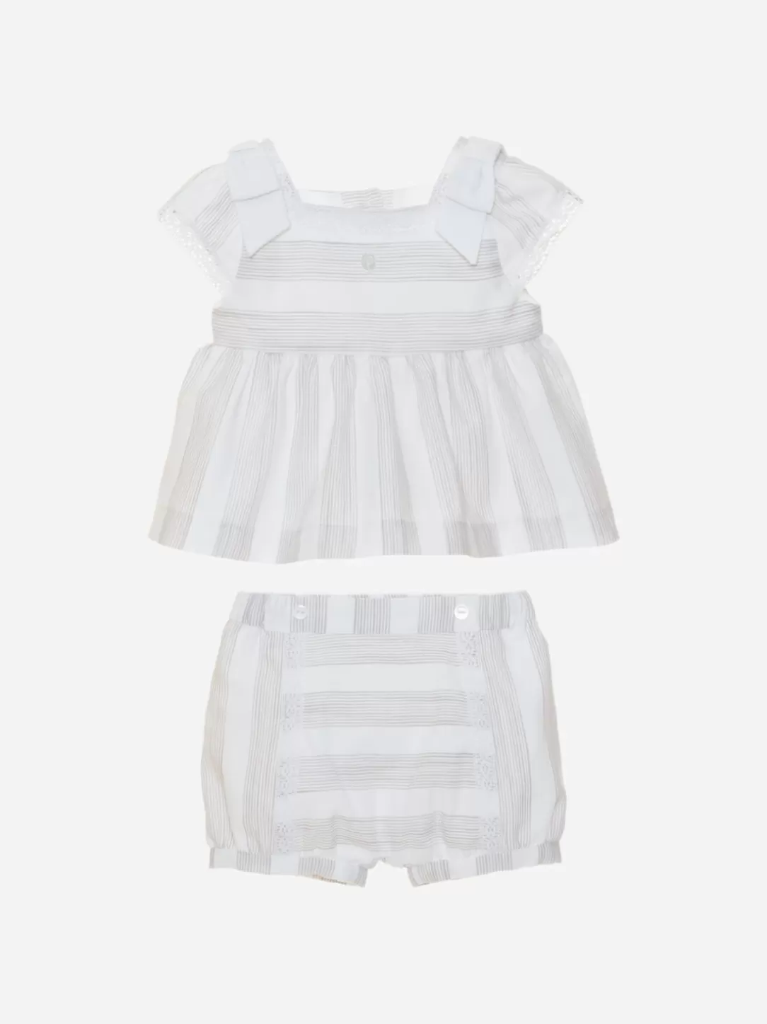 Baby Patachou Baby Girl Beige Striped Set