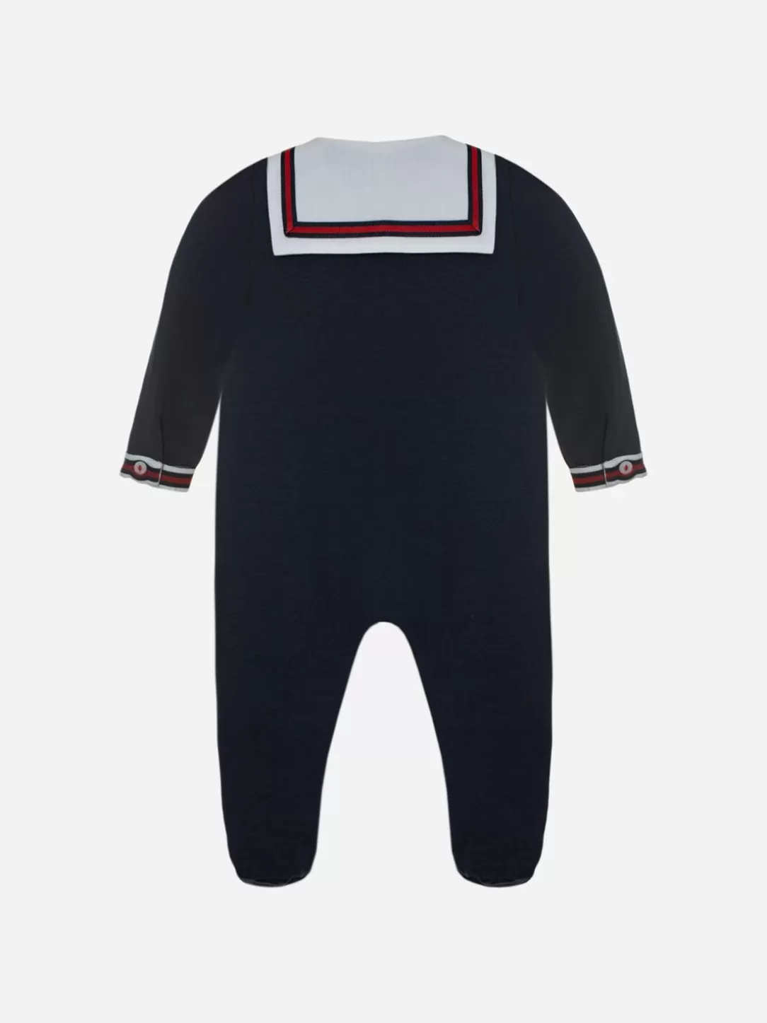 Baby Patachou Babygrow Baby Boy In Navy Blue Jersey