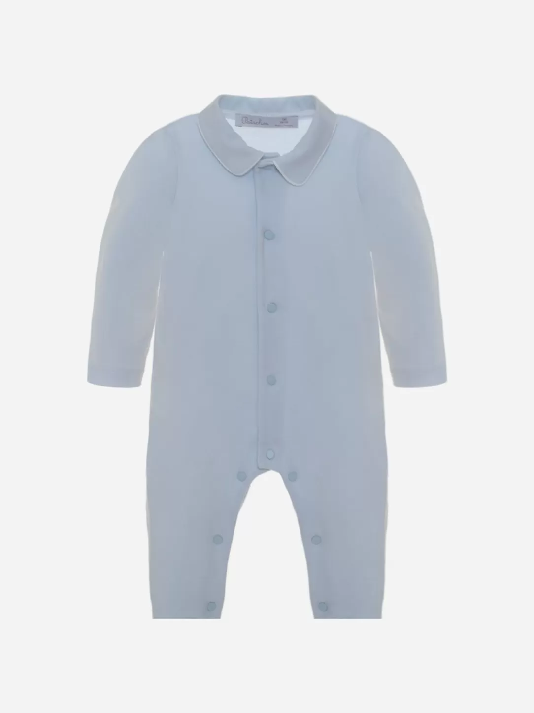 Baby Patachou Basic Babygrow For Boys In Blue Jersey