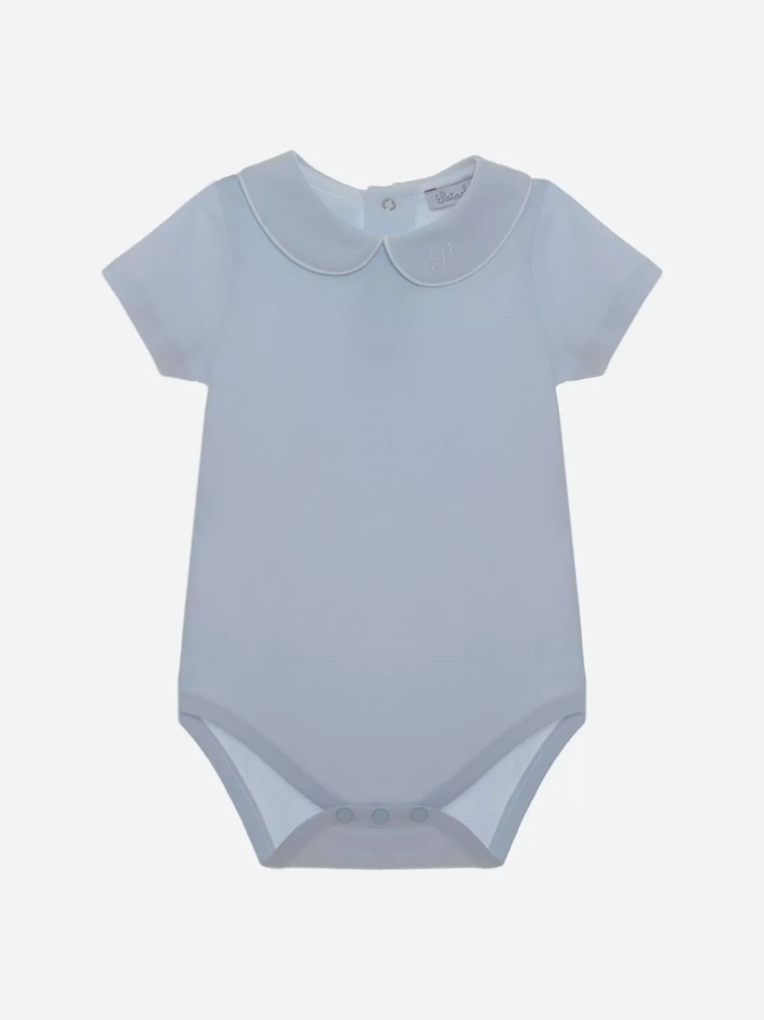 Baby Patachou Basic Bodysuit In Blue Jersey