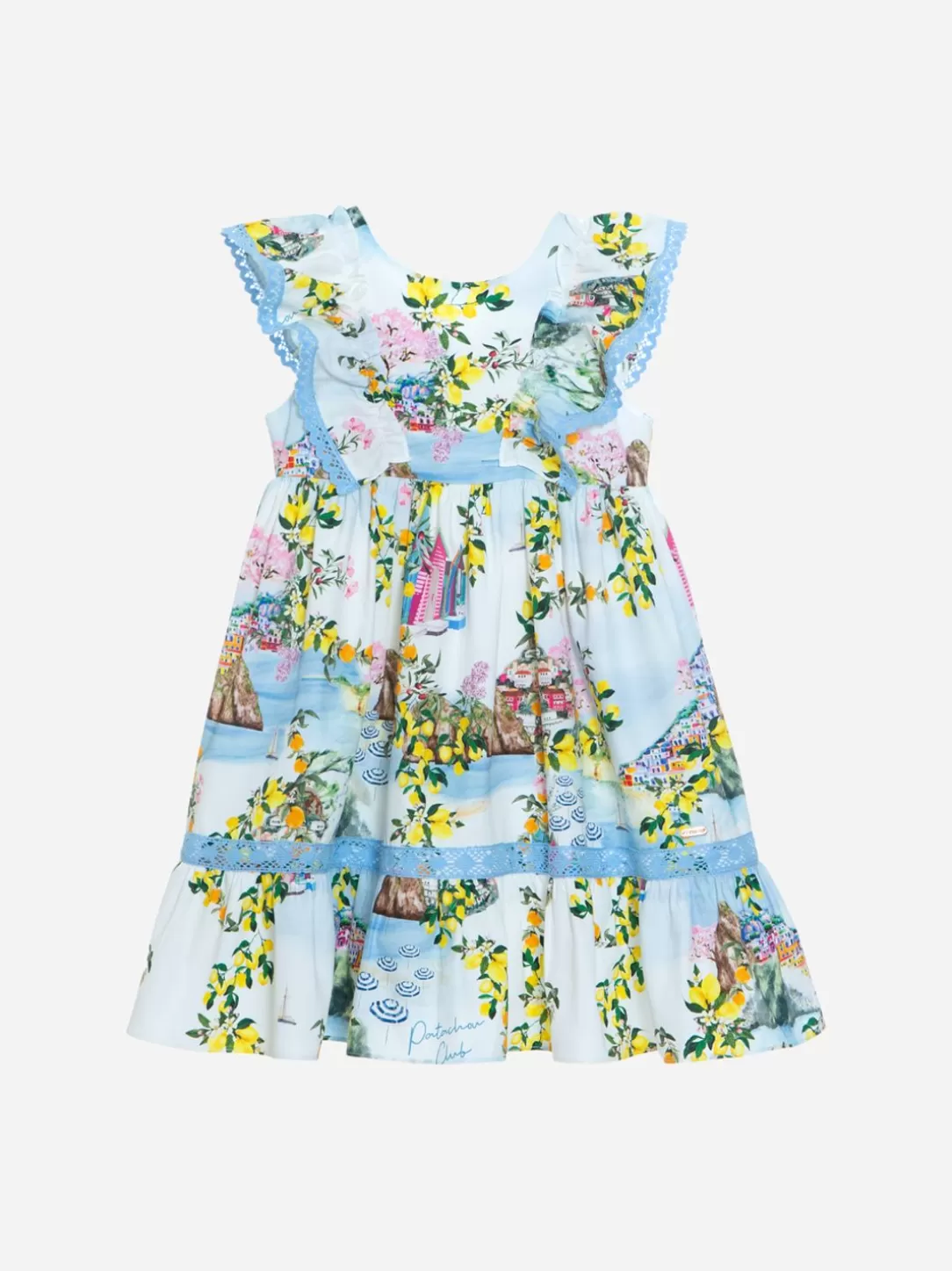 Girl Patachou Beach Club Print Dress