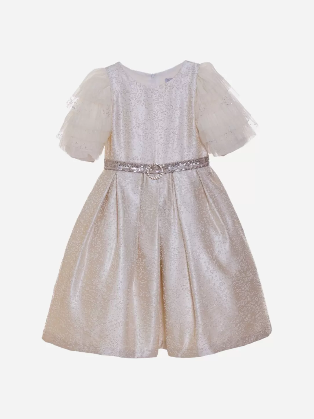 Girl Patachou Beige Haute Couture Dress