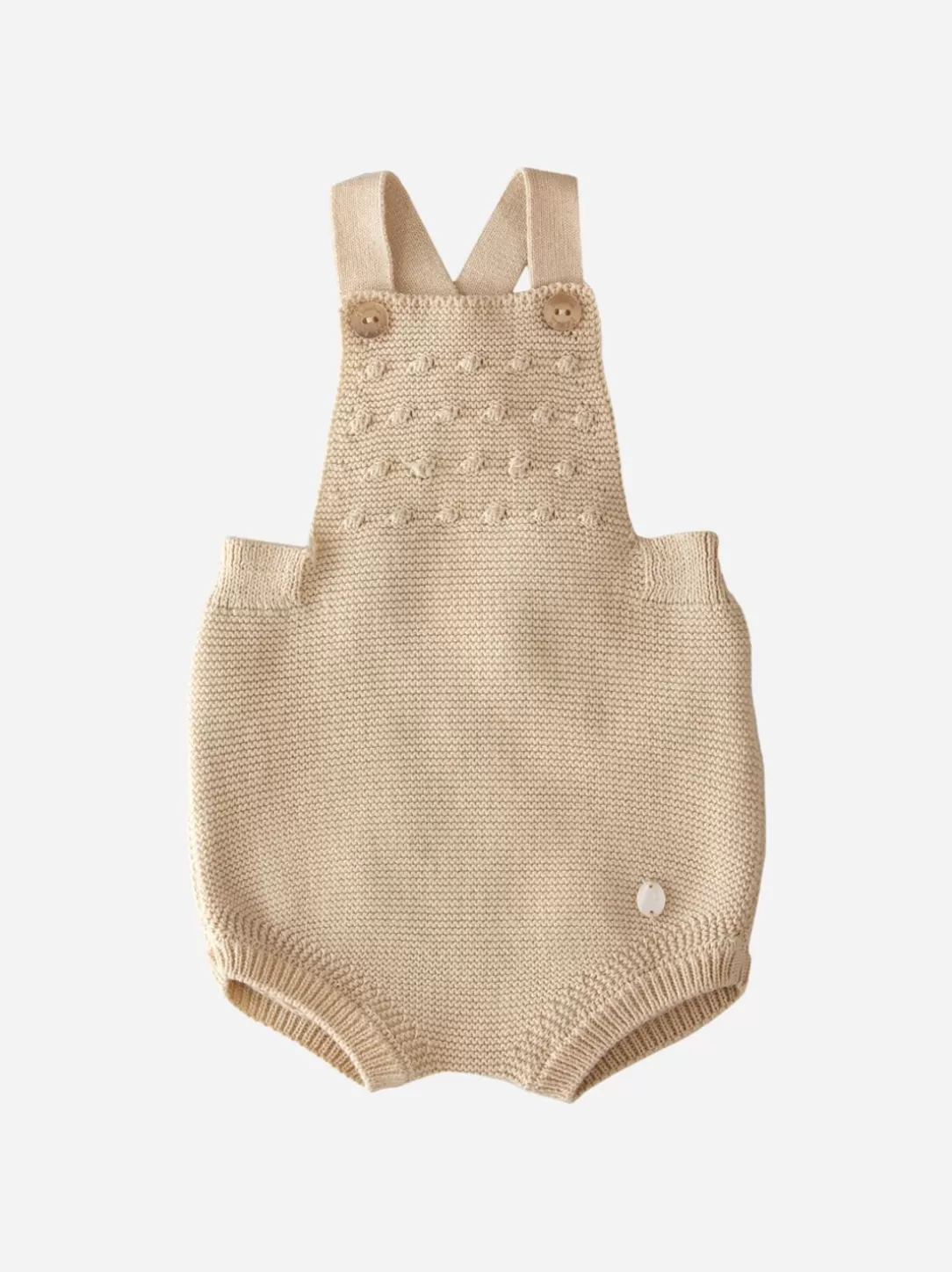 Baby Patachou Beige Knit Baby Jumpsuit