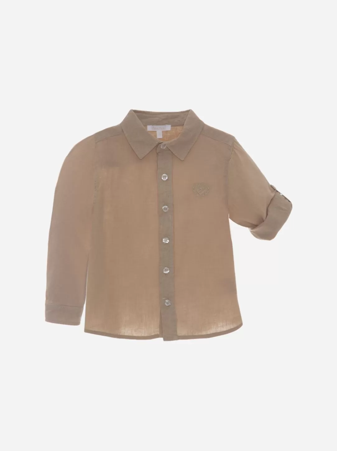 Baby Patachou Beige Shirt Made In Linen