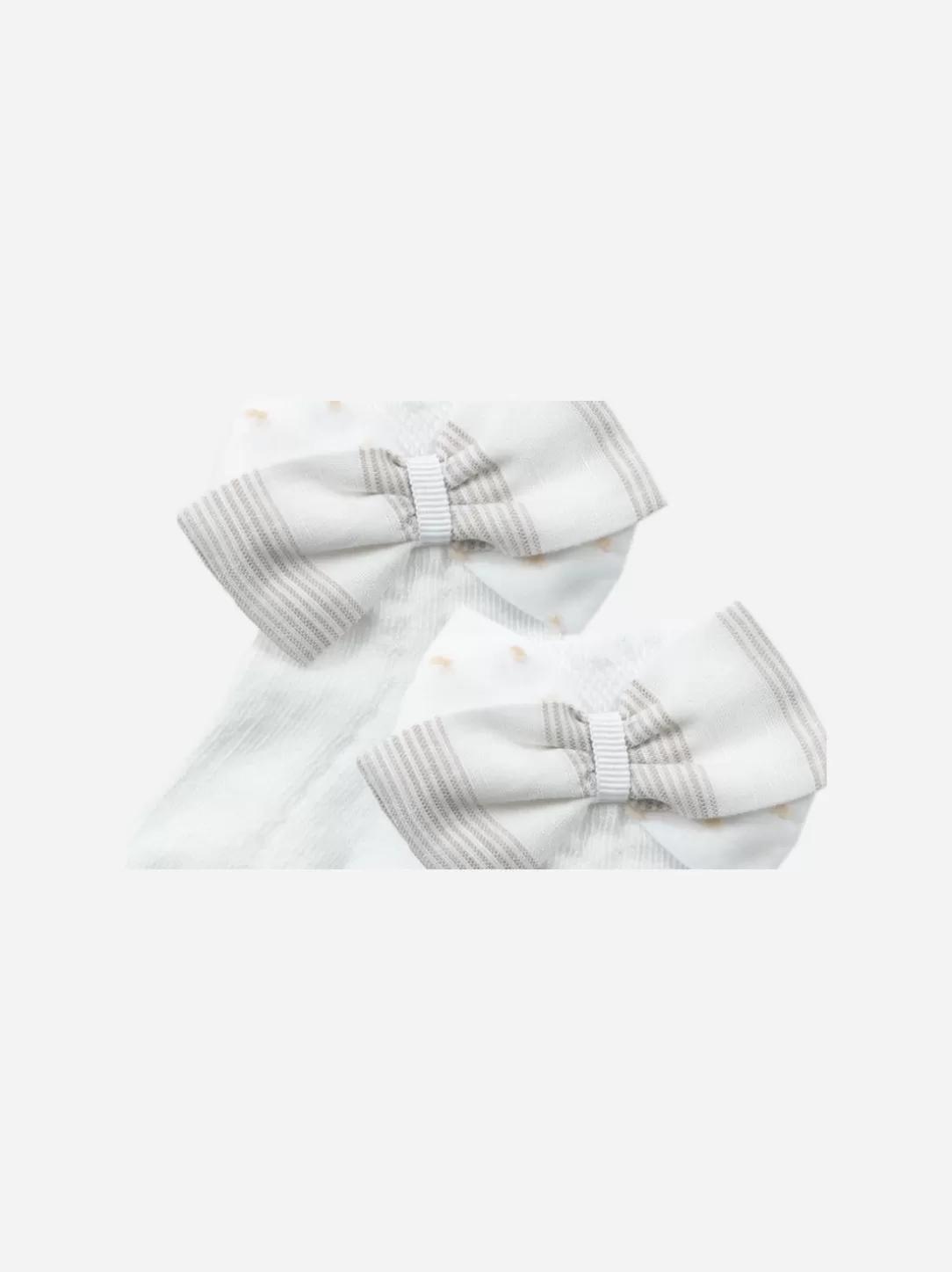 Baby Patachou Beige Stripes Bow Socks