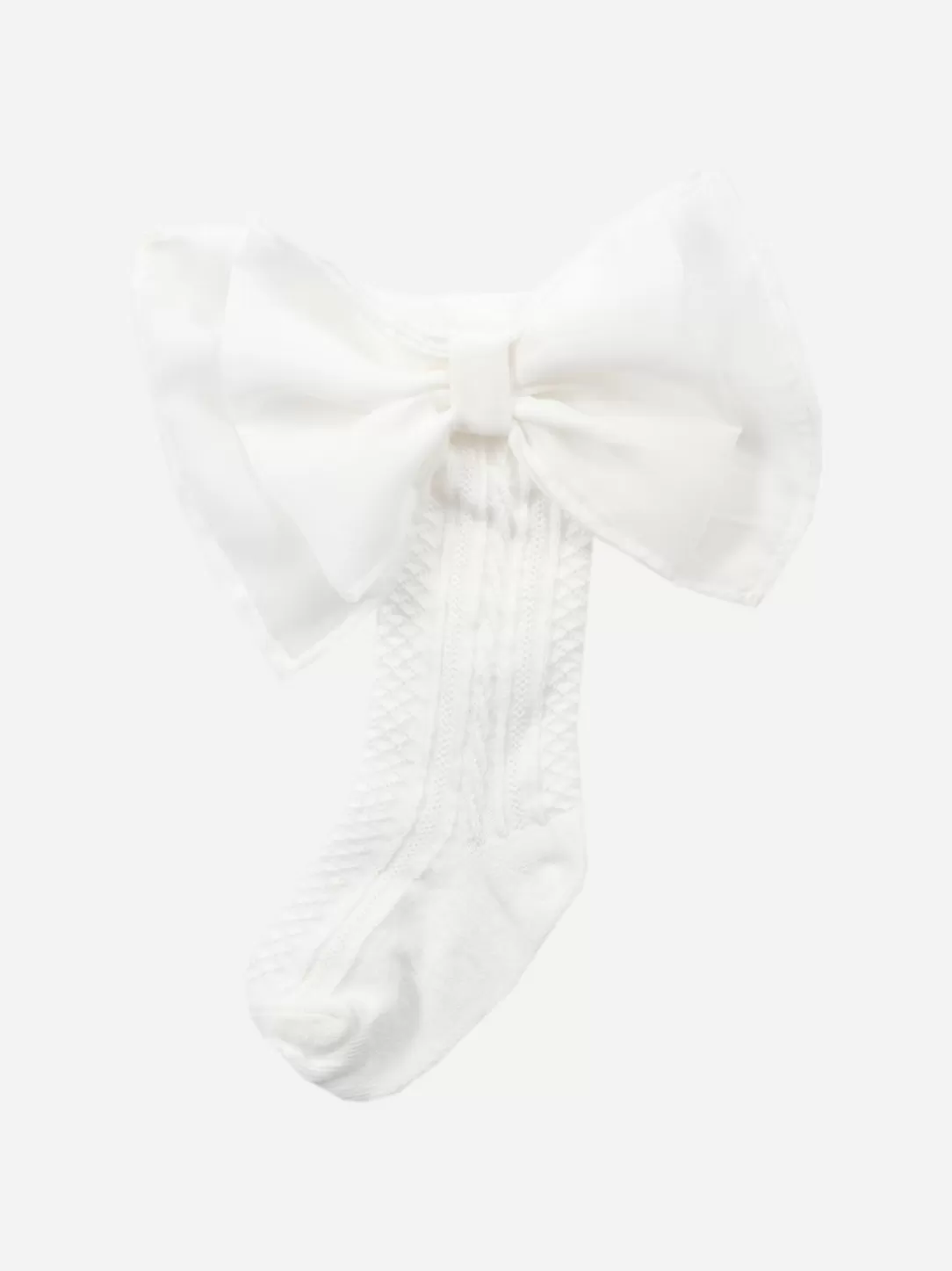 Baby Patachou Big Ecru Bow Socks