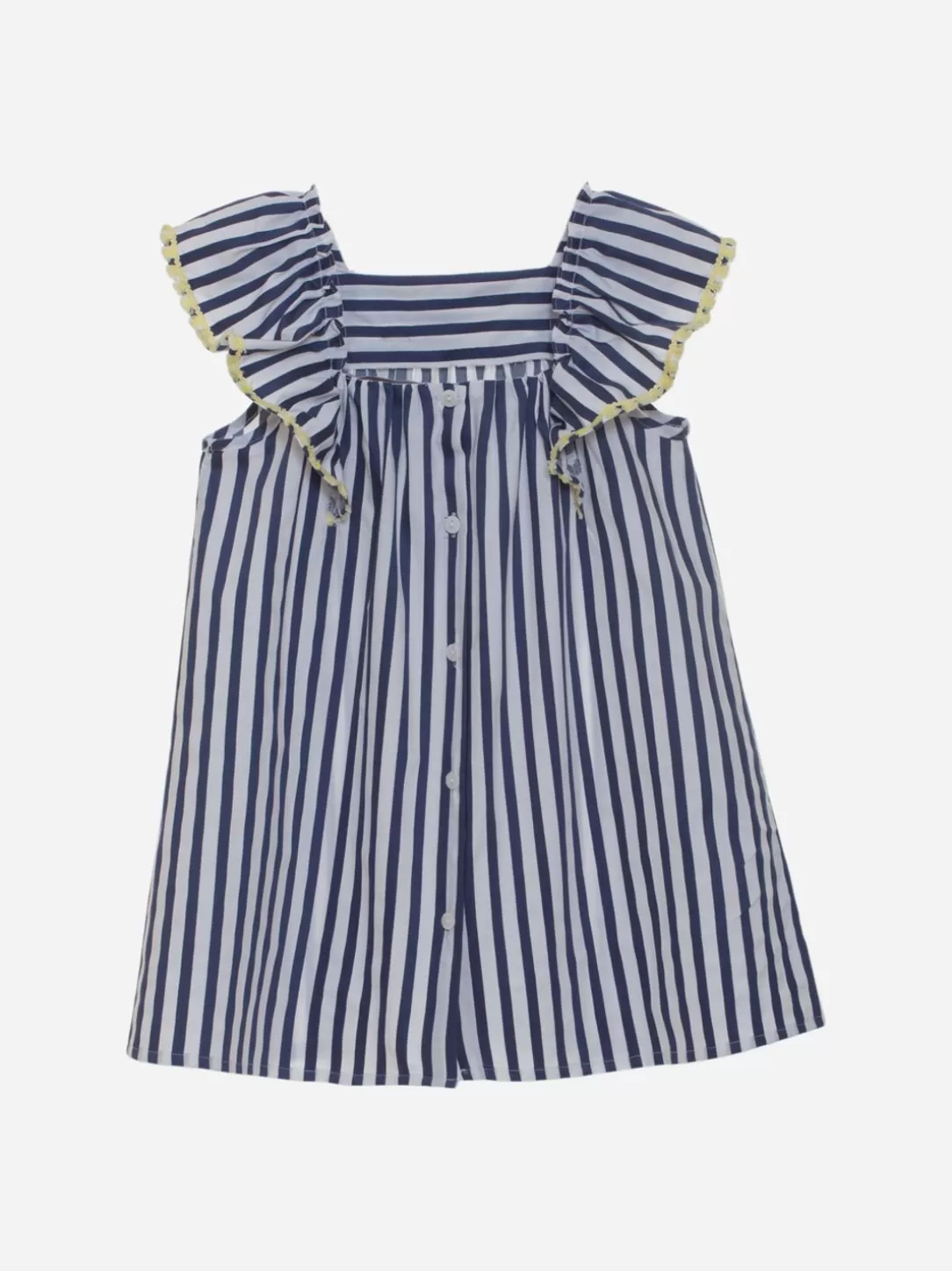 Baby Patachou Blue And White Striped Girls Dress