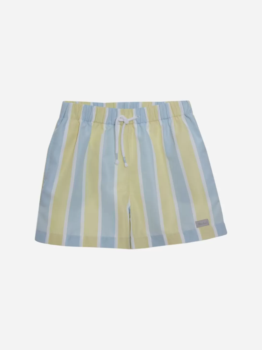 Boy Patachou Blue And Yellow Striped Swim Shorts