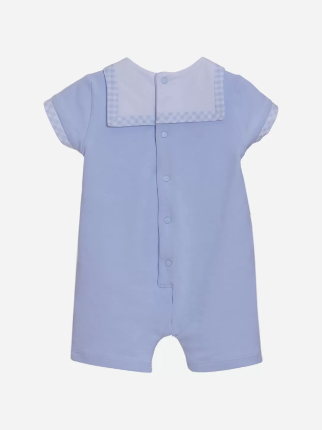 Baby Patachou Blue Baby Boy'S Jumpsuit With Plaid Details