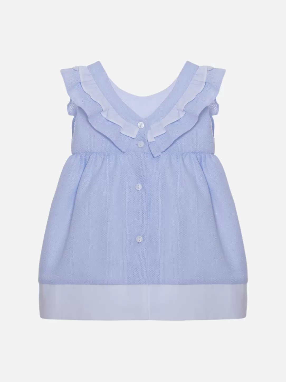 Baby Patachou Blue Baby Girl Dress With Lace