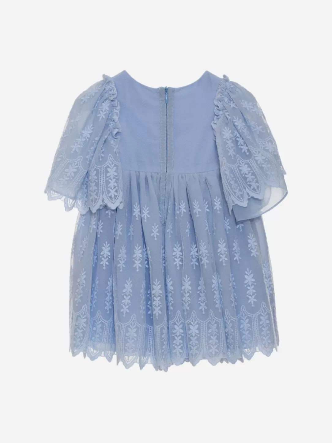 Baby Patachou Blue Embroidery Occasion Dress