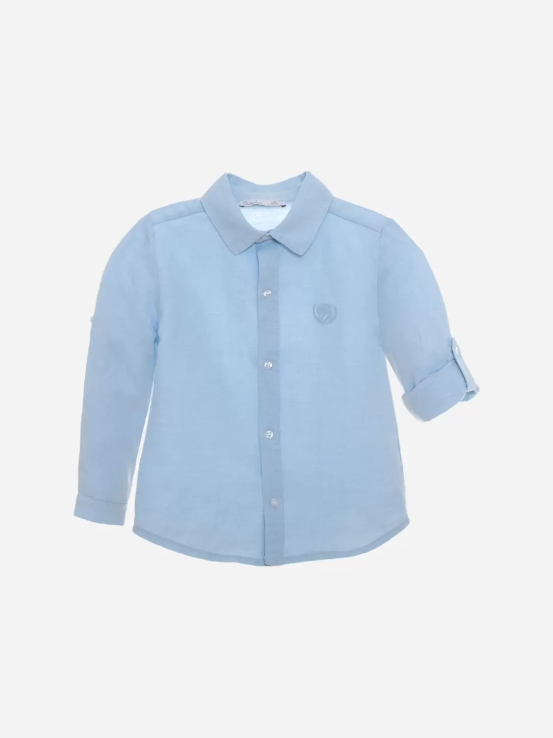 Boy Patachou Blue Shirt Made In Linen