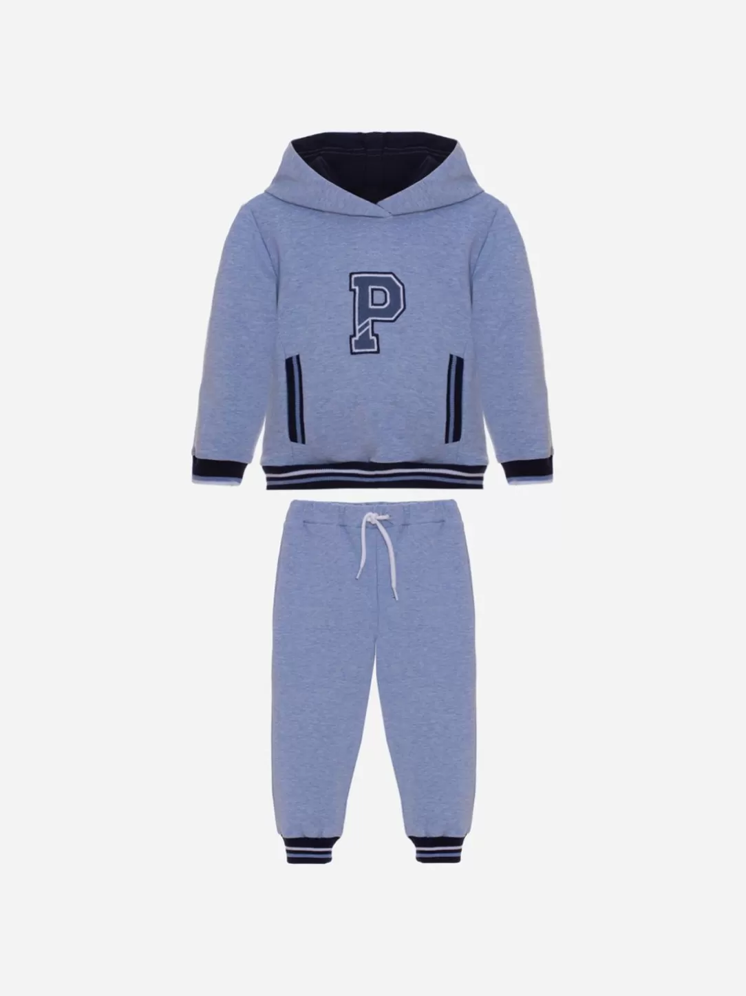 Baby Patachou Blue Sports Suit With Hood