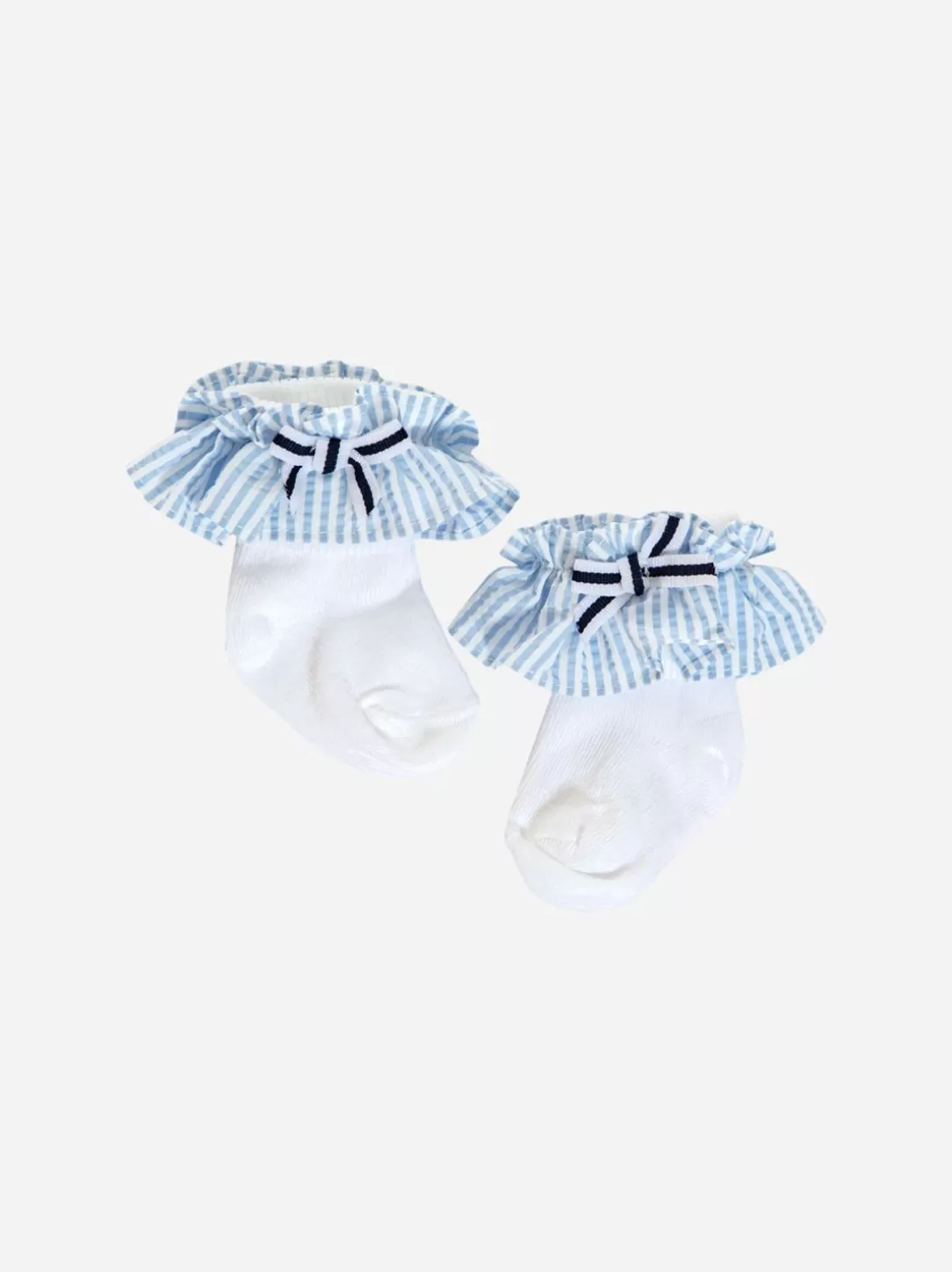 Baby Patachou Blue Stripes Bow Socks