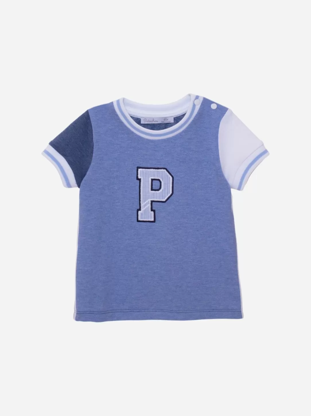 Baby Patachou Blue T-Shirt With Embroidery