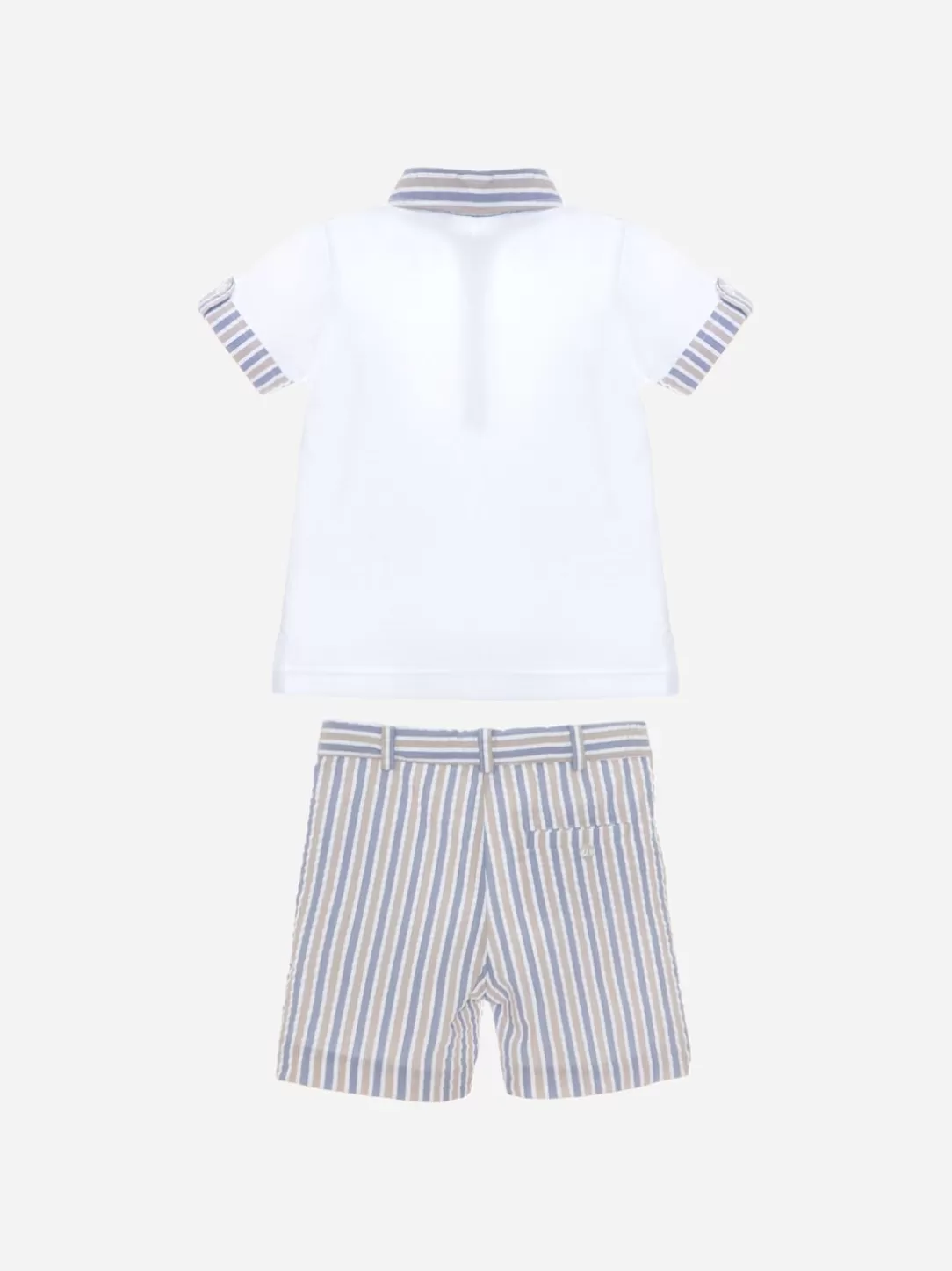 Baby Patachou Blue/Beige Stripes Set