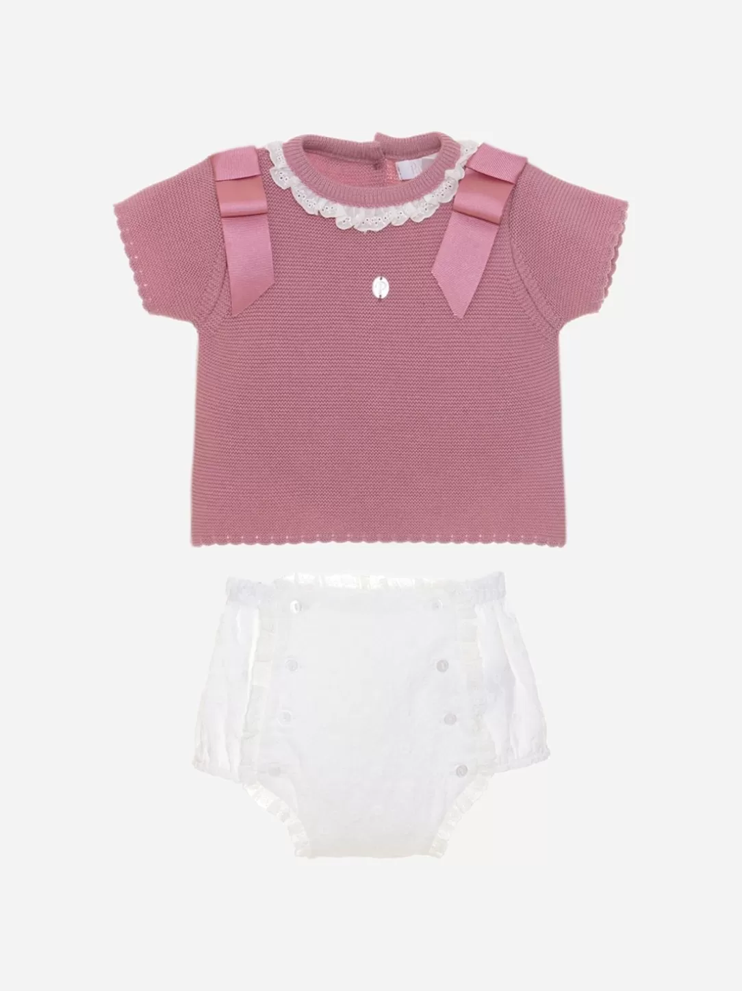 Baby Patachou Blushed Pink And White Set