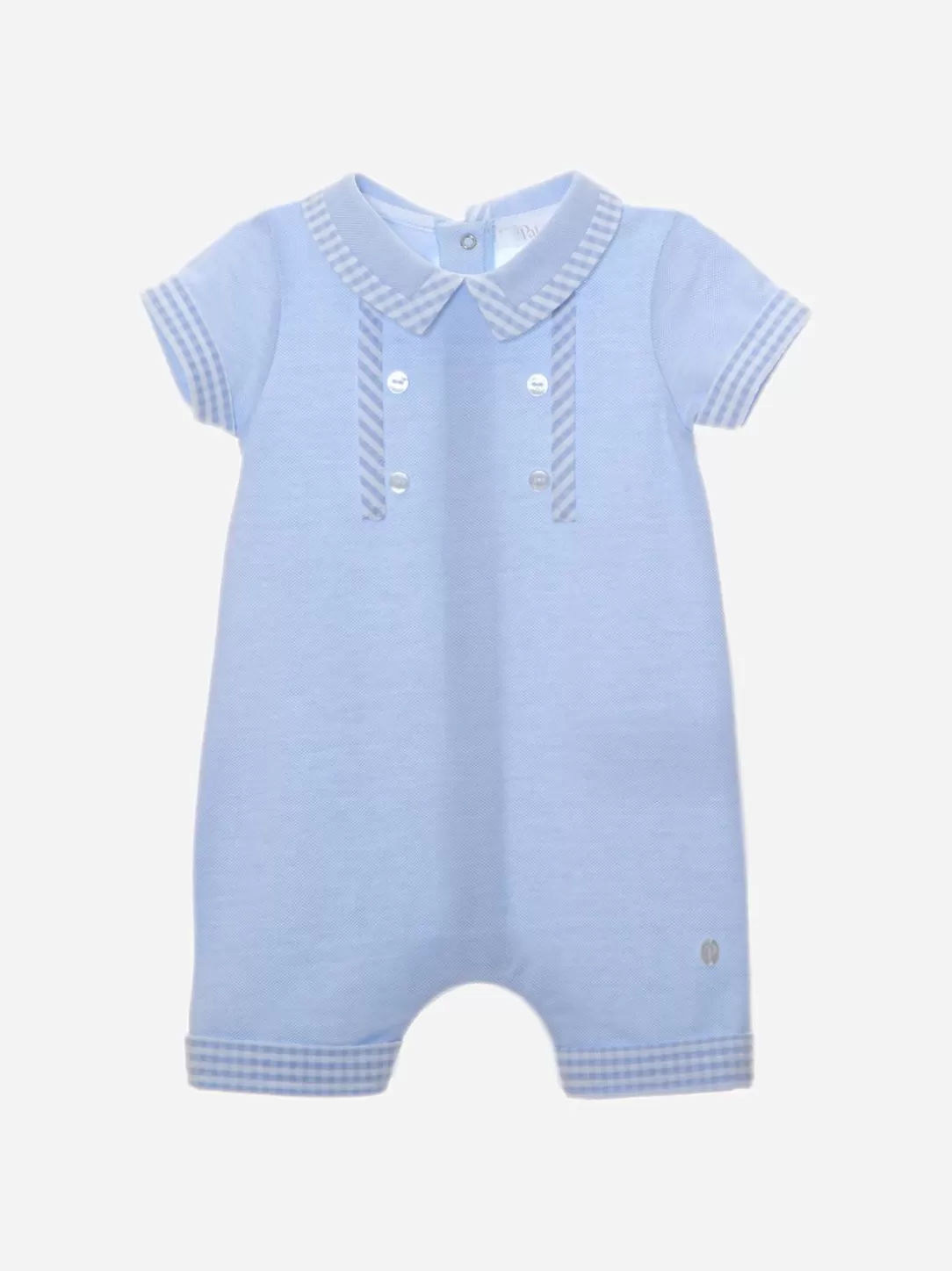 Baby Patachou Boys Babygrow In Blue Jersey