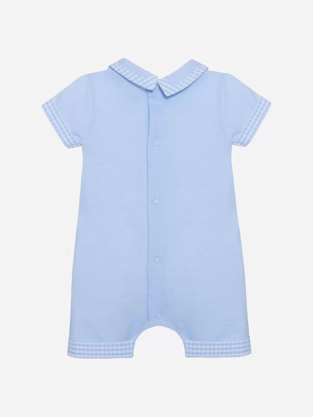 Baby Patachou Boys Babygrow In Blue Jersey