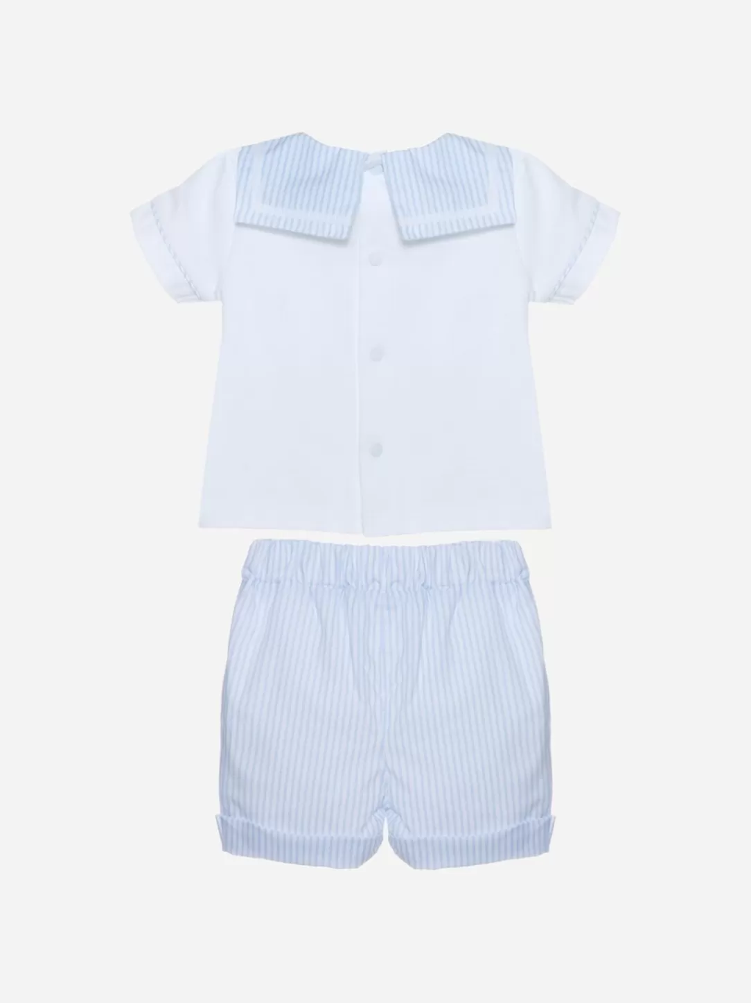 Baby Patachou Boys Blue And White Striped Set