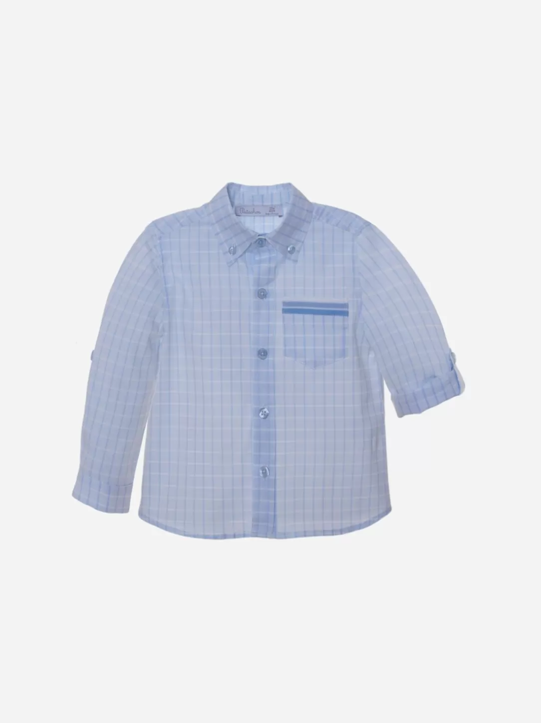 Baby Patachou Boys Blue Plaid Shirt