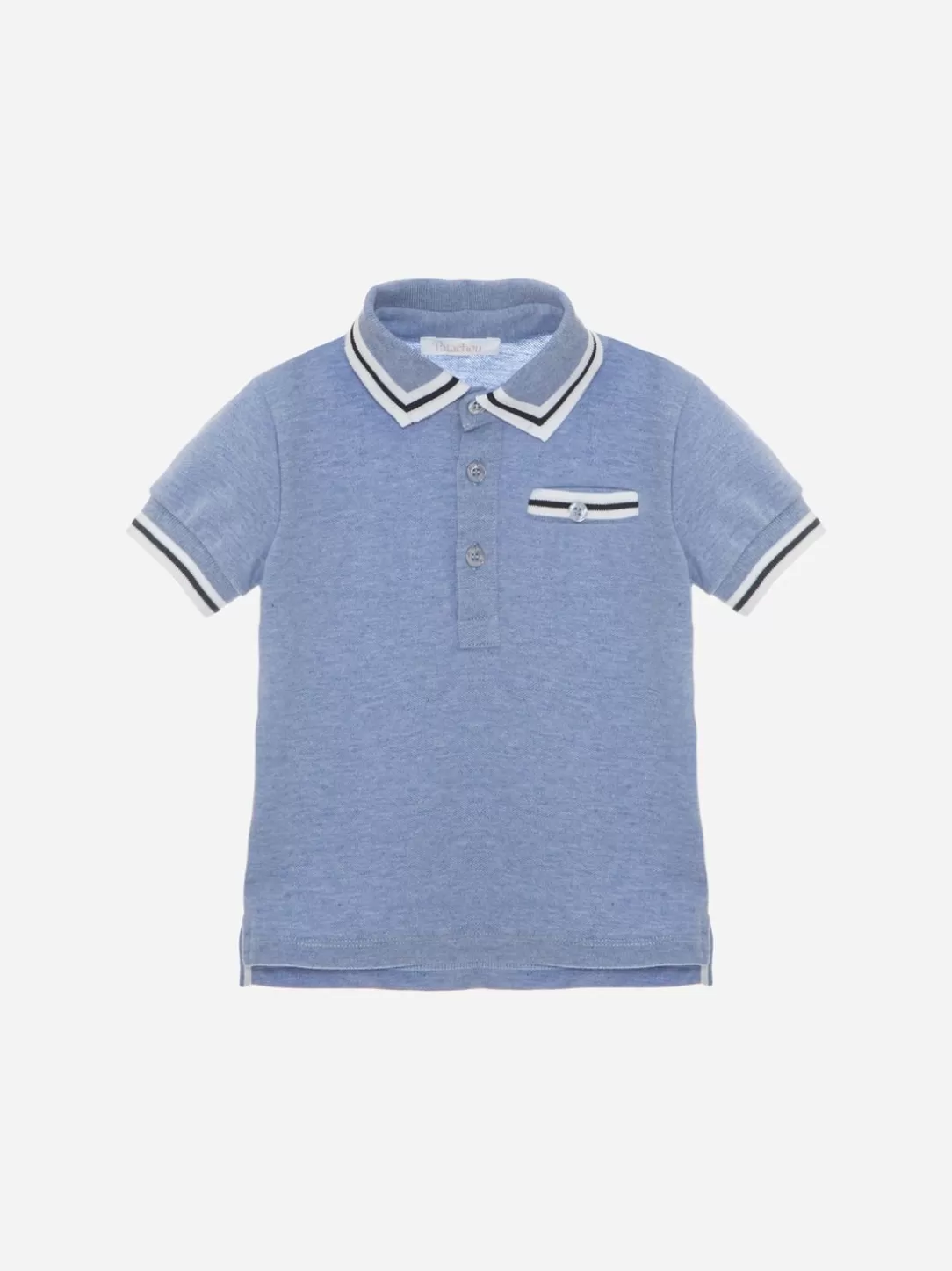 Baby Patachou Boys Blue Polo In Jersey