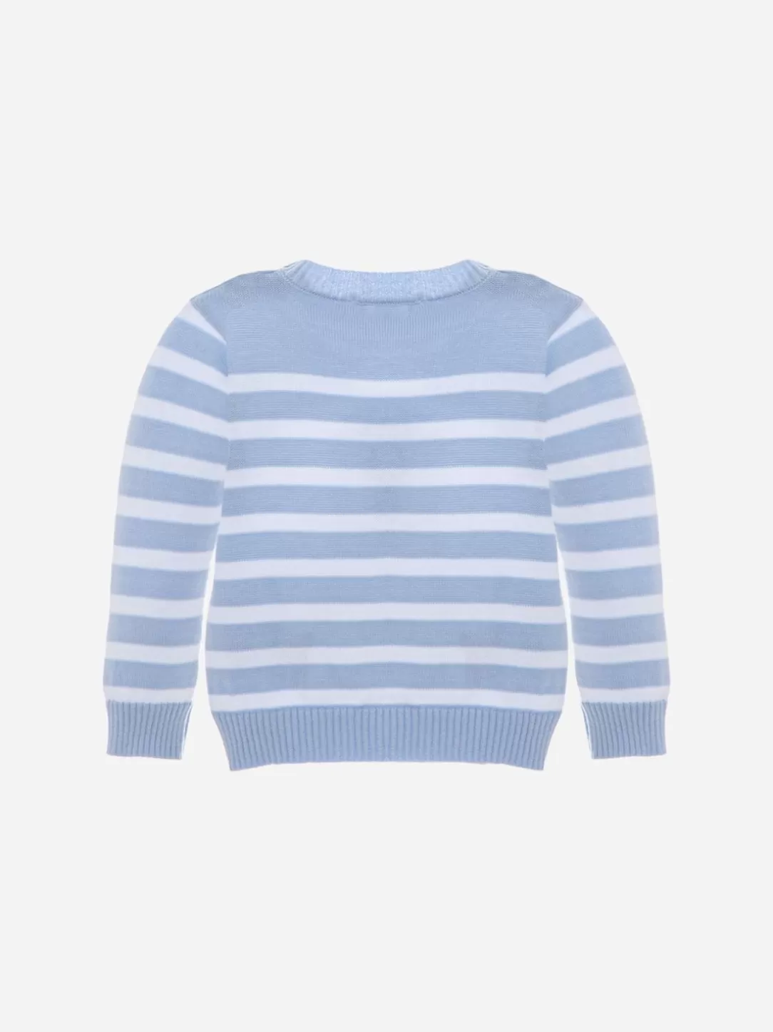 Baby Patachou Boys Blue Sweater With White Stripes