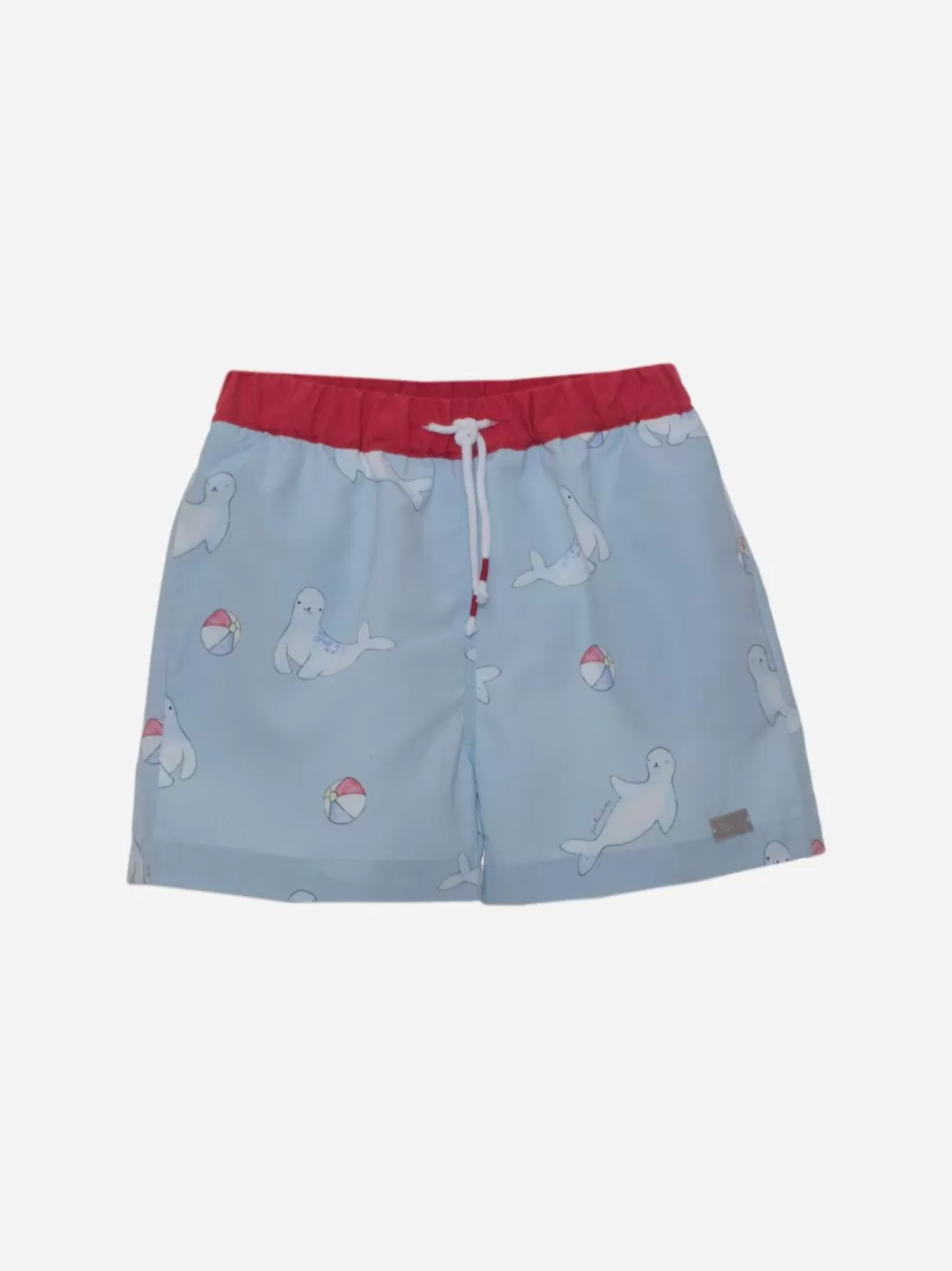 Baby Patachou Boys Blue Swim Shorts With Exclusive Print