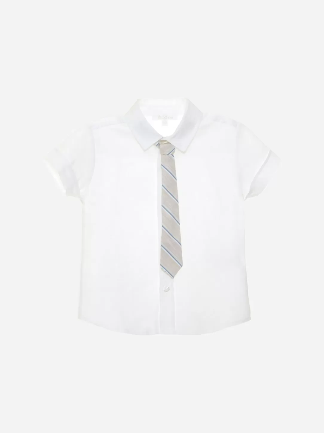 Baby Patachou Boys Linen Shirt With Tie