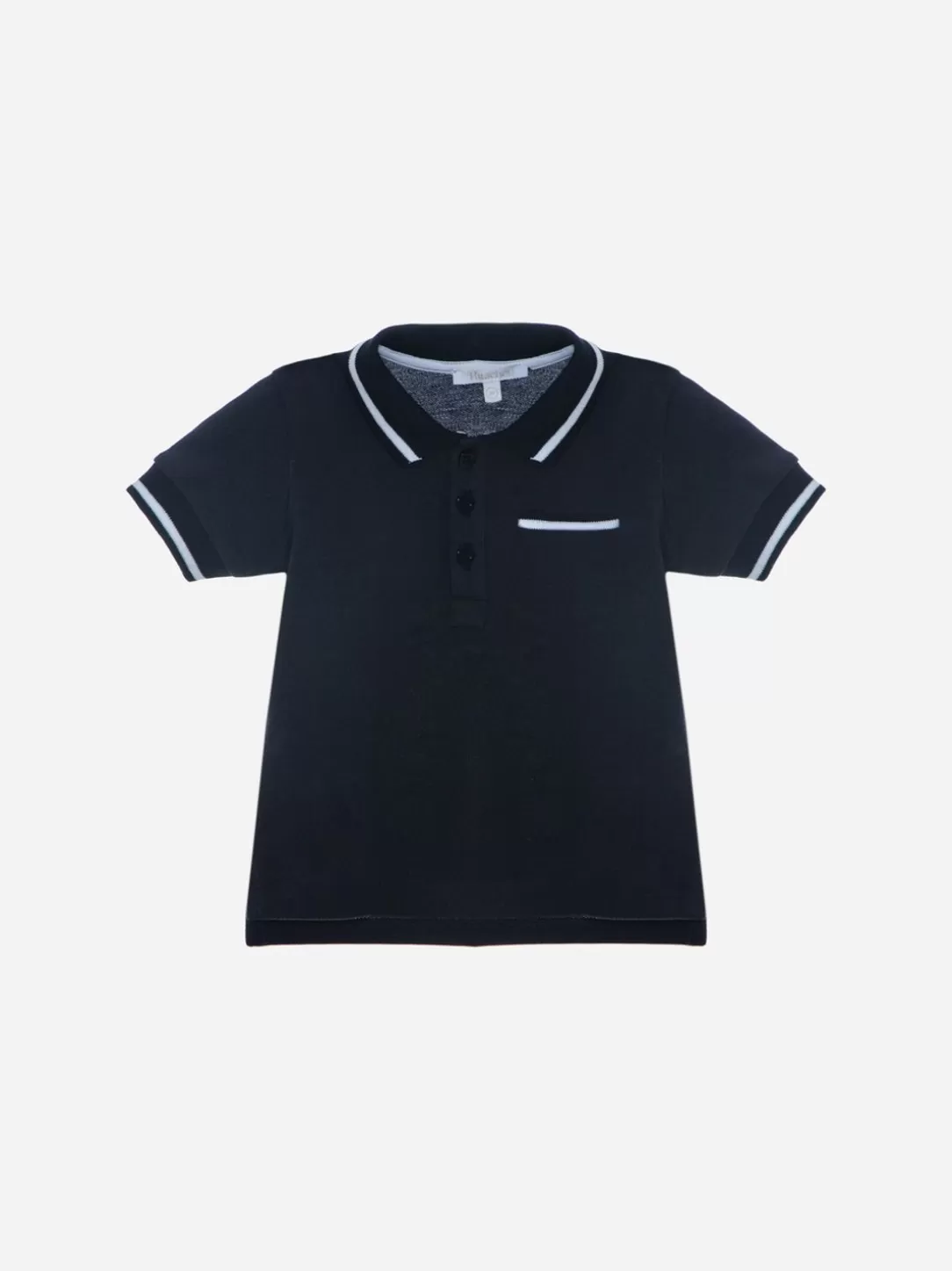 Baby Patachou Boys Navy Blue Polo In Jersey