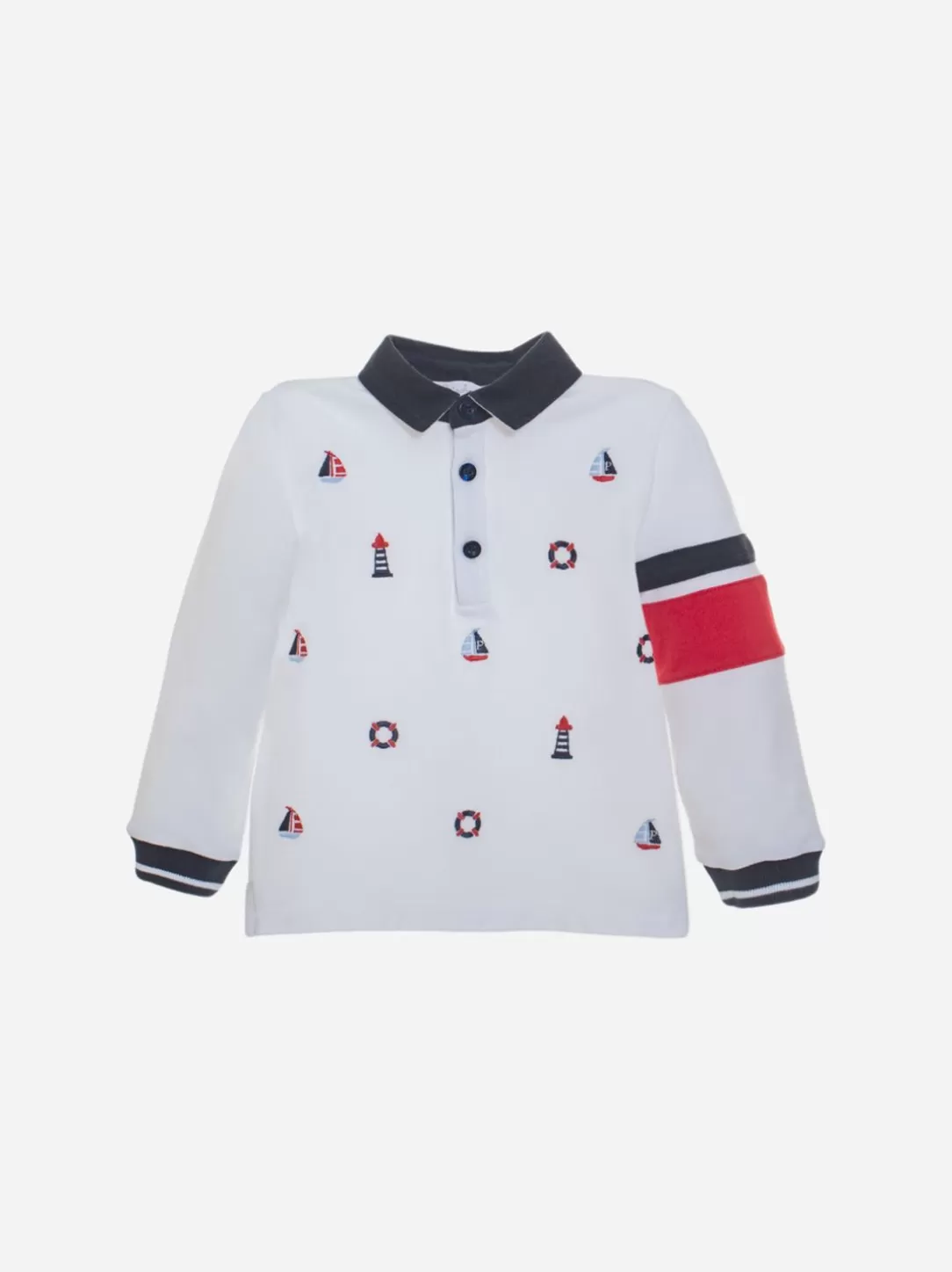 Baby Patachou Boys Polo Shirt With Embroidery