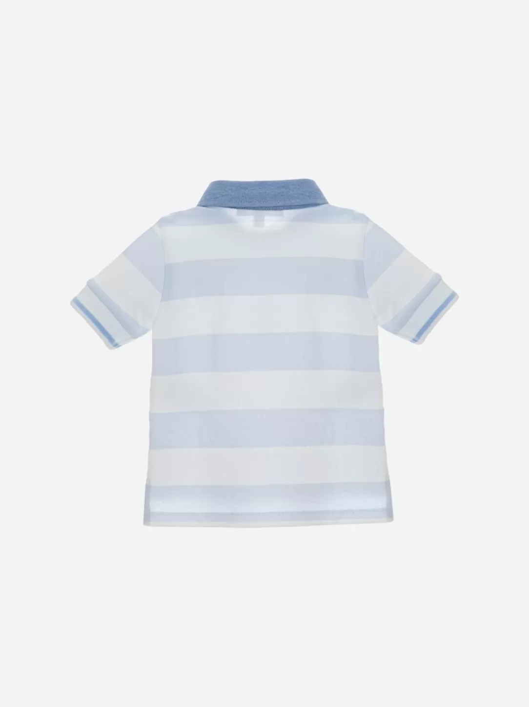 Boy Patachou Boys Polo With Blue And White Stripes