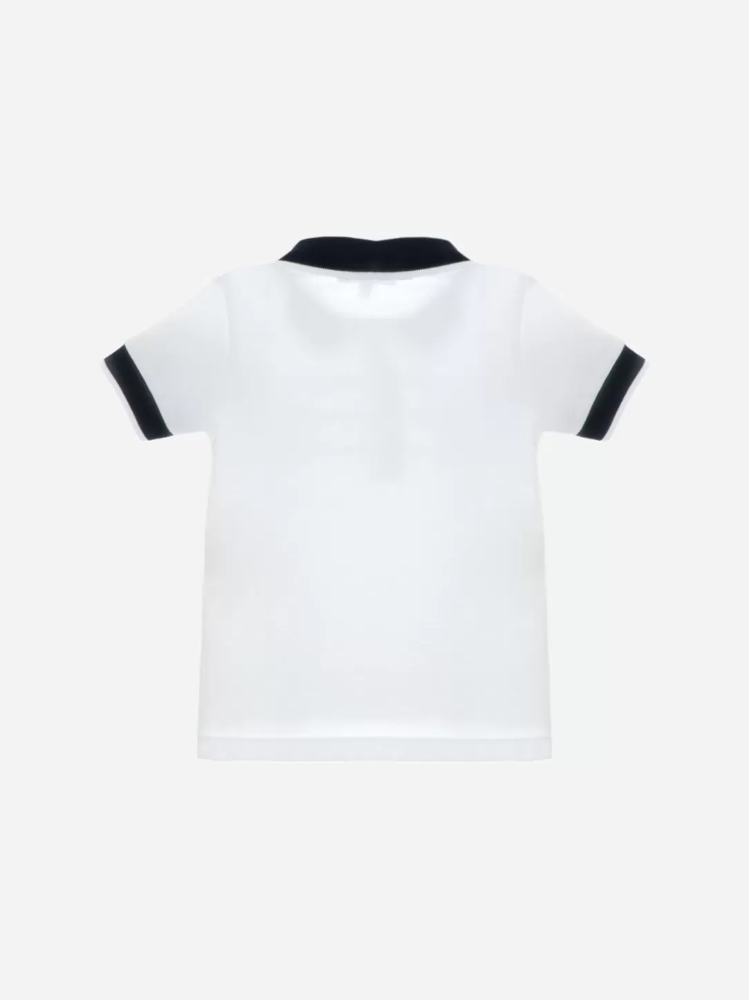 Baby Patachou Boys White Polo In Jersey