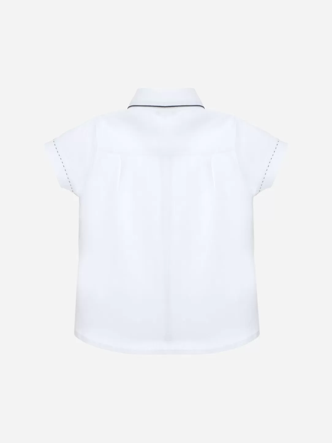 Baby Patachou Boys White Shirt With Navy Blue Details