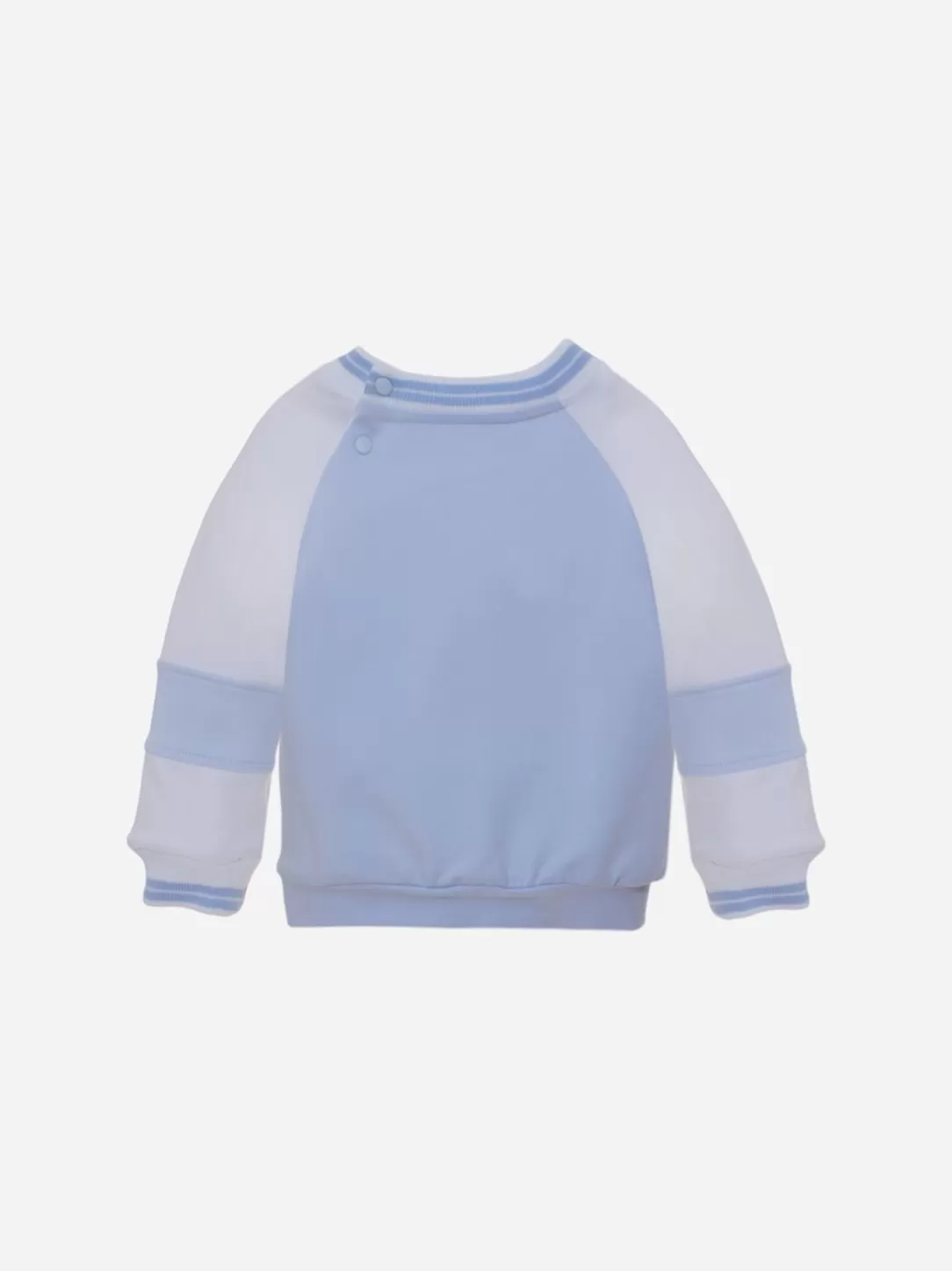 Boy Patachou Embroidered White And Blue Sweatshirt