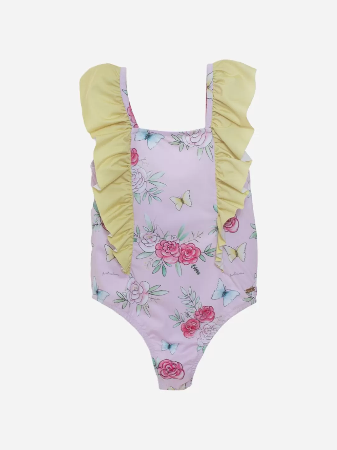 Baby Patachou Exclusive Pink Roses Butterfly Print Swimsuit