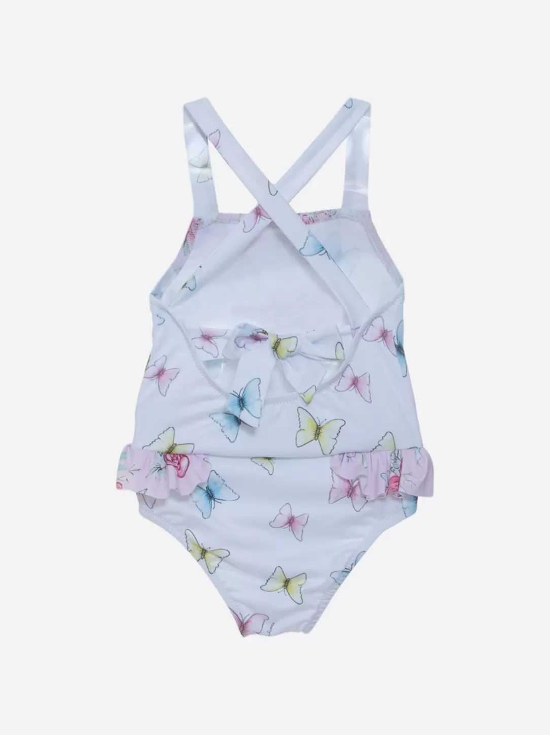 Baby Patachou Exclusive White Butterflies Print Swimsuit