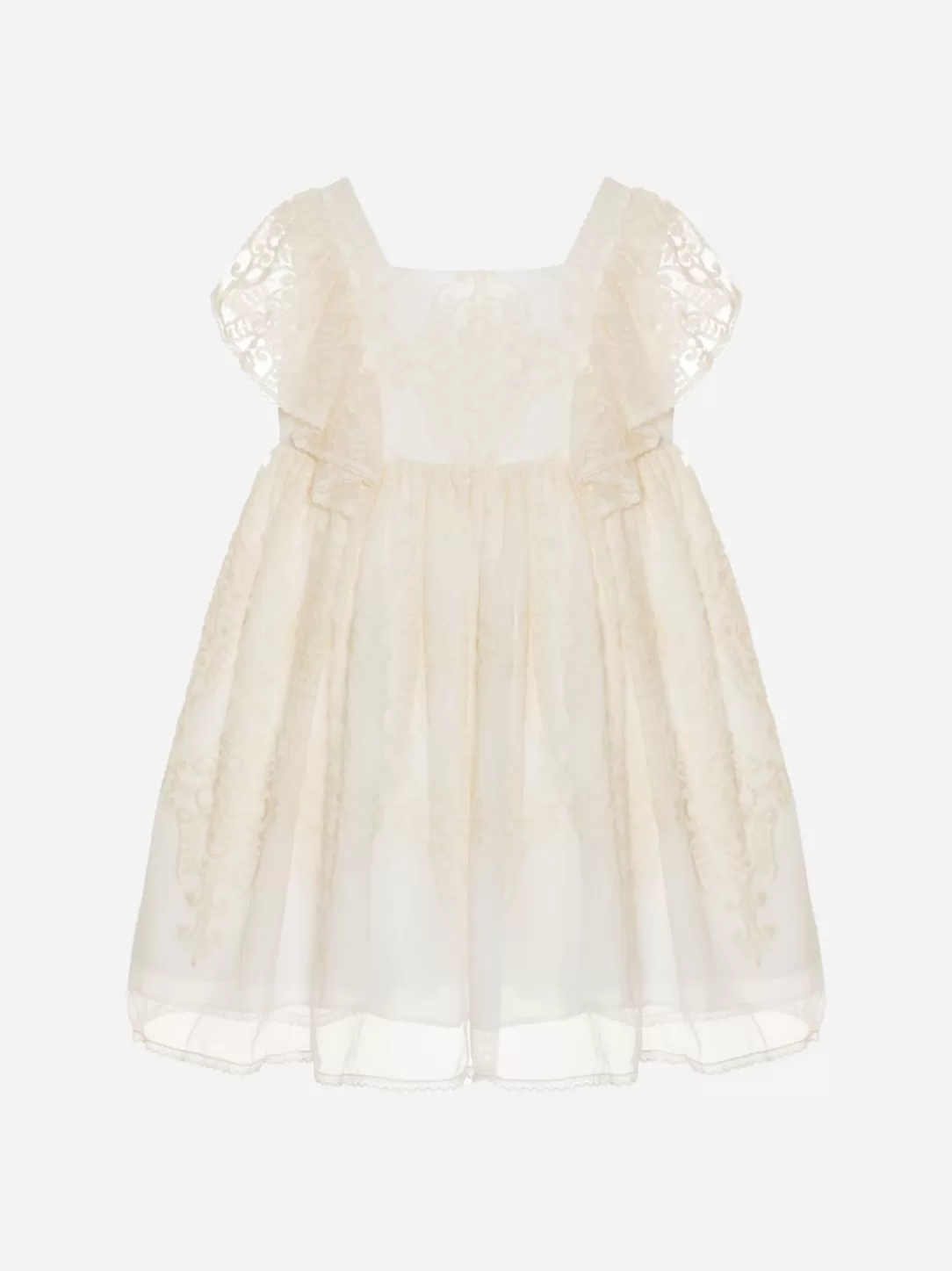 Girl Patachou Floral Embroidered Dress