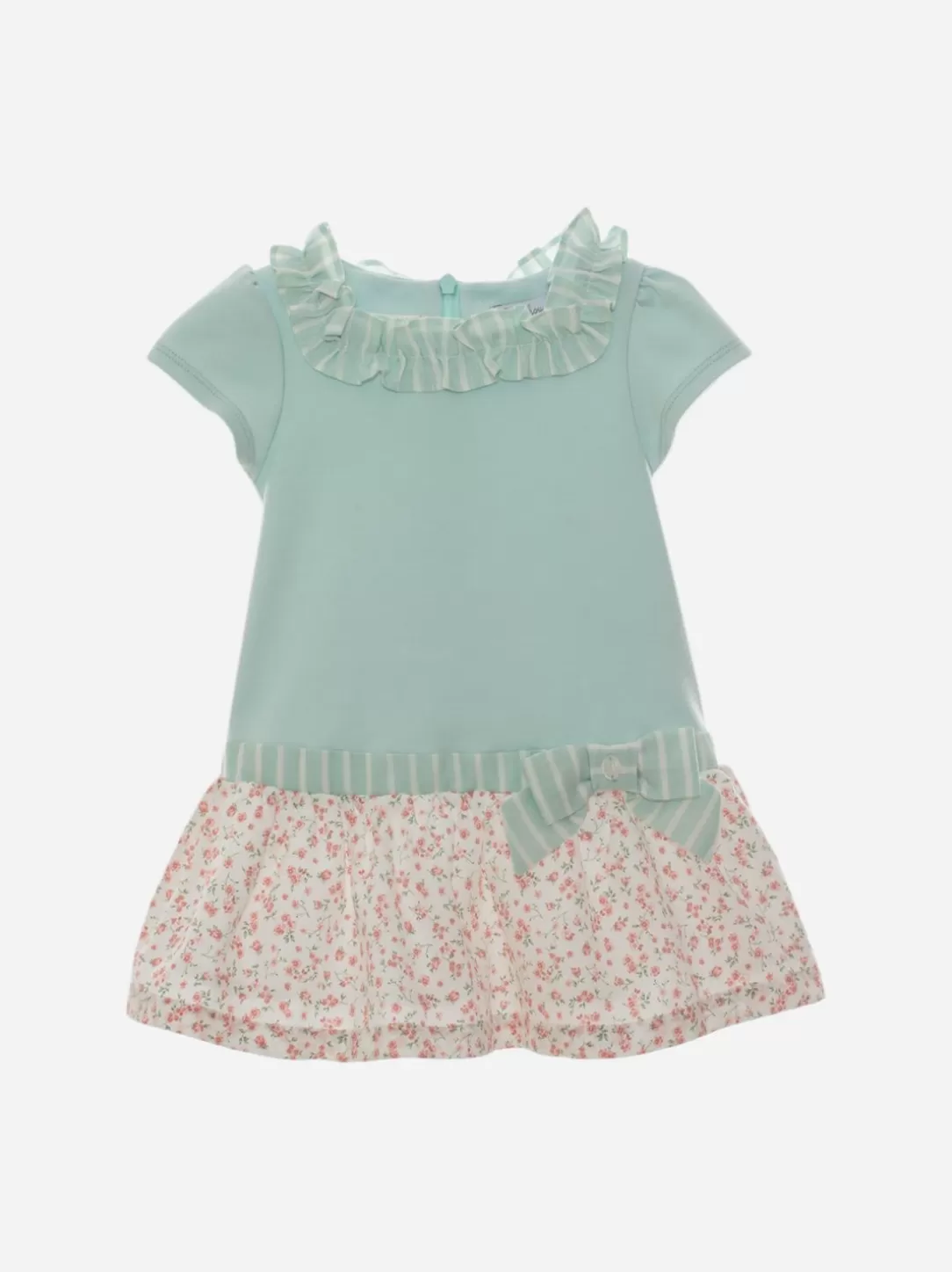 Baby Patachou Girls Aqua Green Dress With Bow