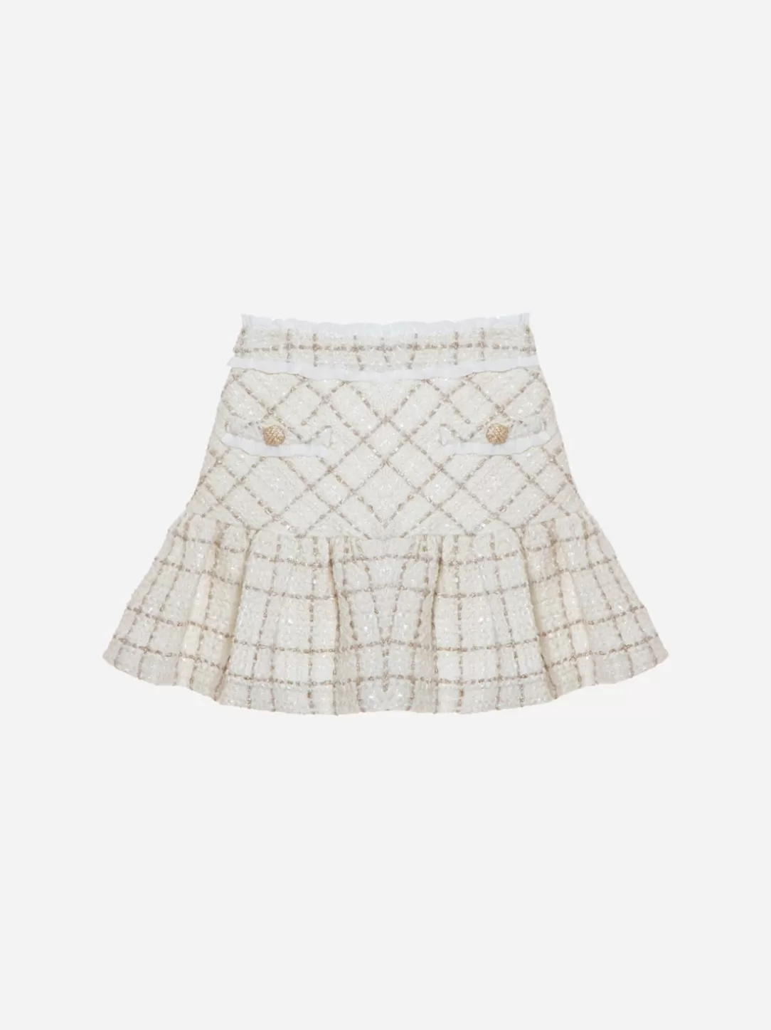 Girl Patachou Girls Beige Tweed Skirt