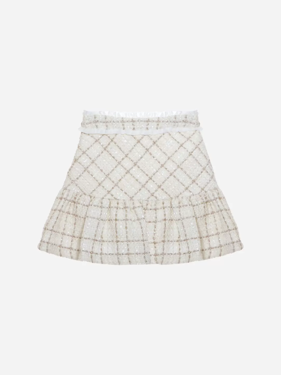 Girl Patachou Girls Beige Tweed Skirt