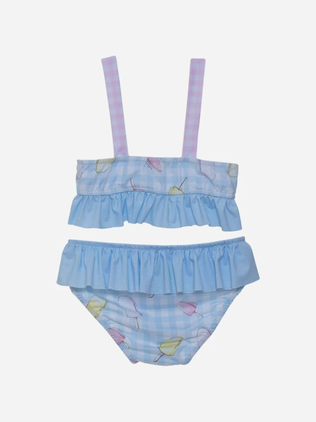 Baby Patachou Girls Bikini With Chess And Ice Cream Print