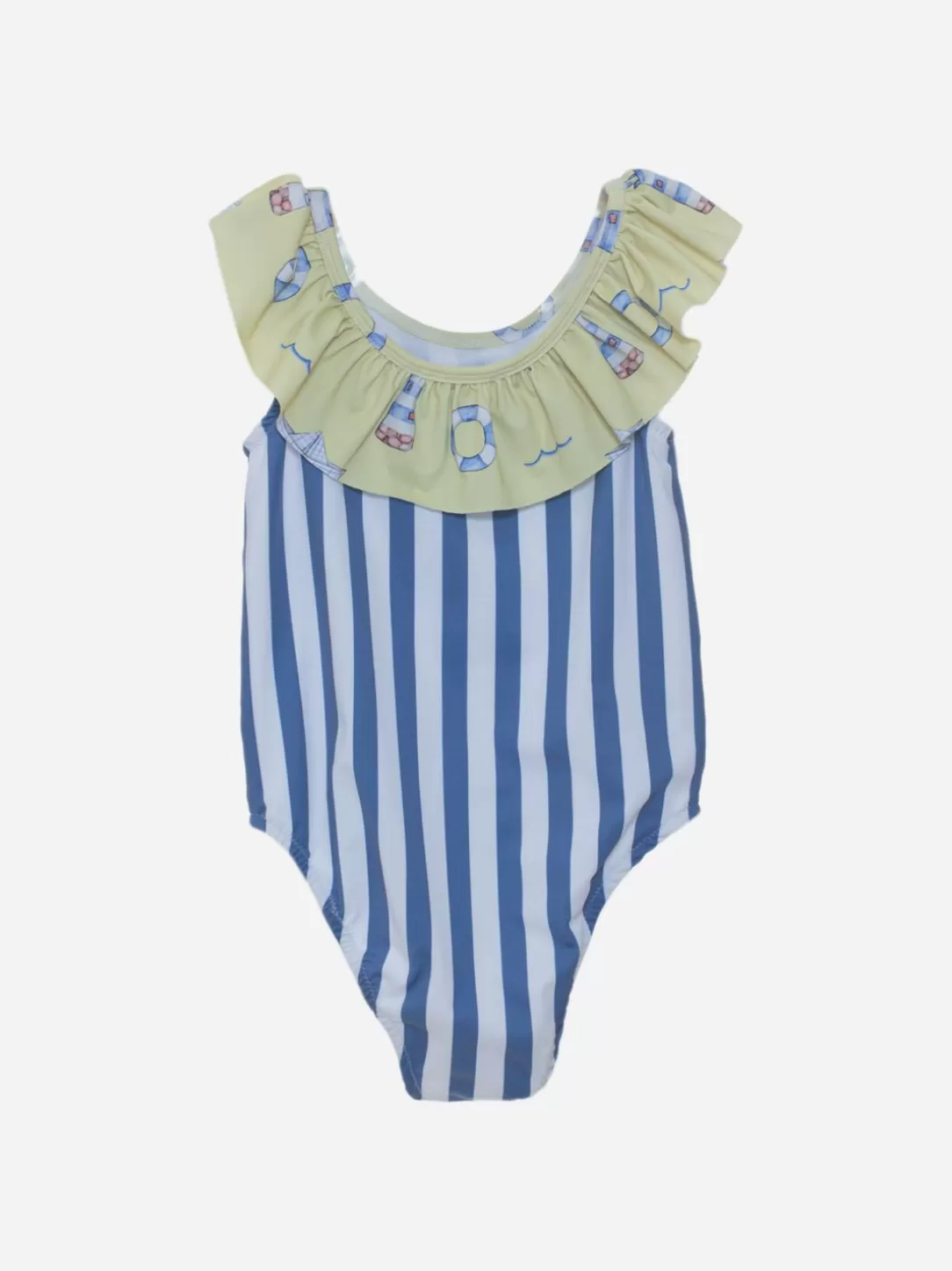 Baby Patachou Girls Blue Stripes Swimsuit