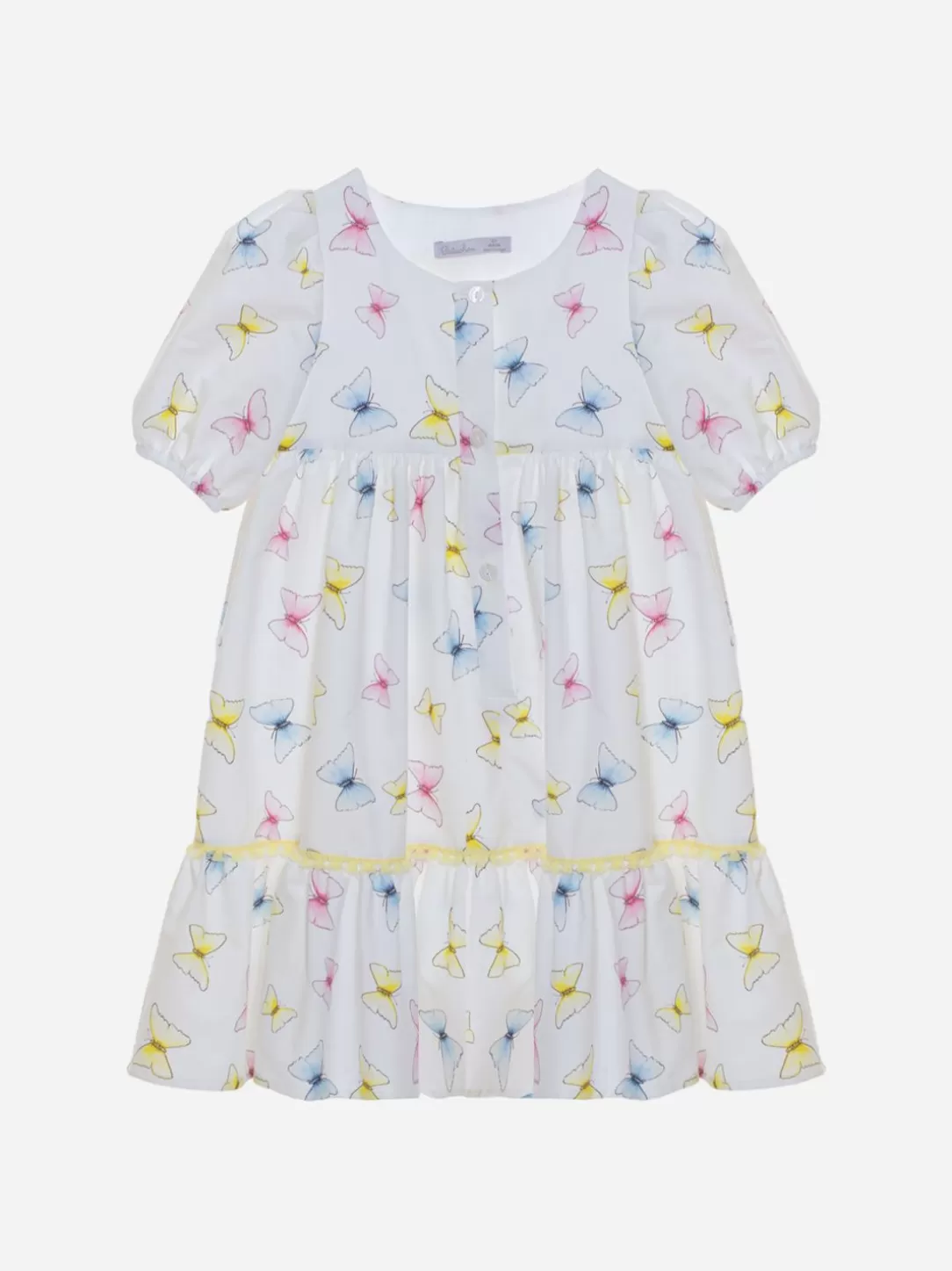 Baby Patachou Girls Dress Decorated With Butterfly Print