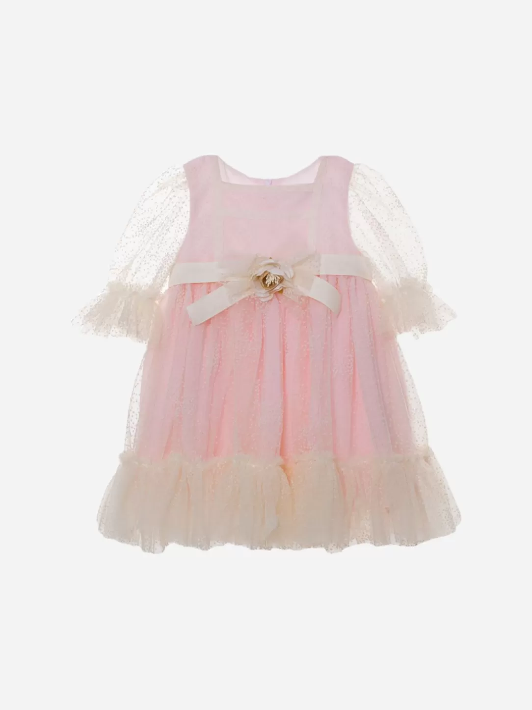 Baby Patachou Girls Dress In Pink Tulle