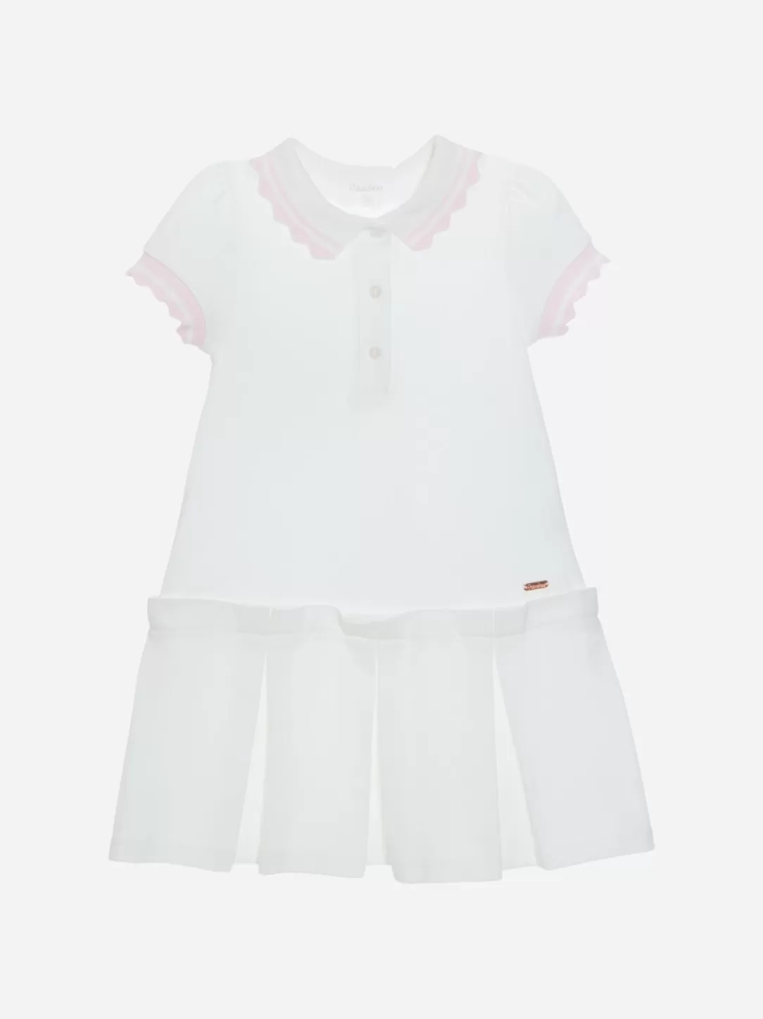 Girl Patachou Girls Ecru Polo Dress