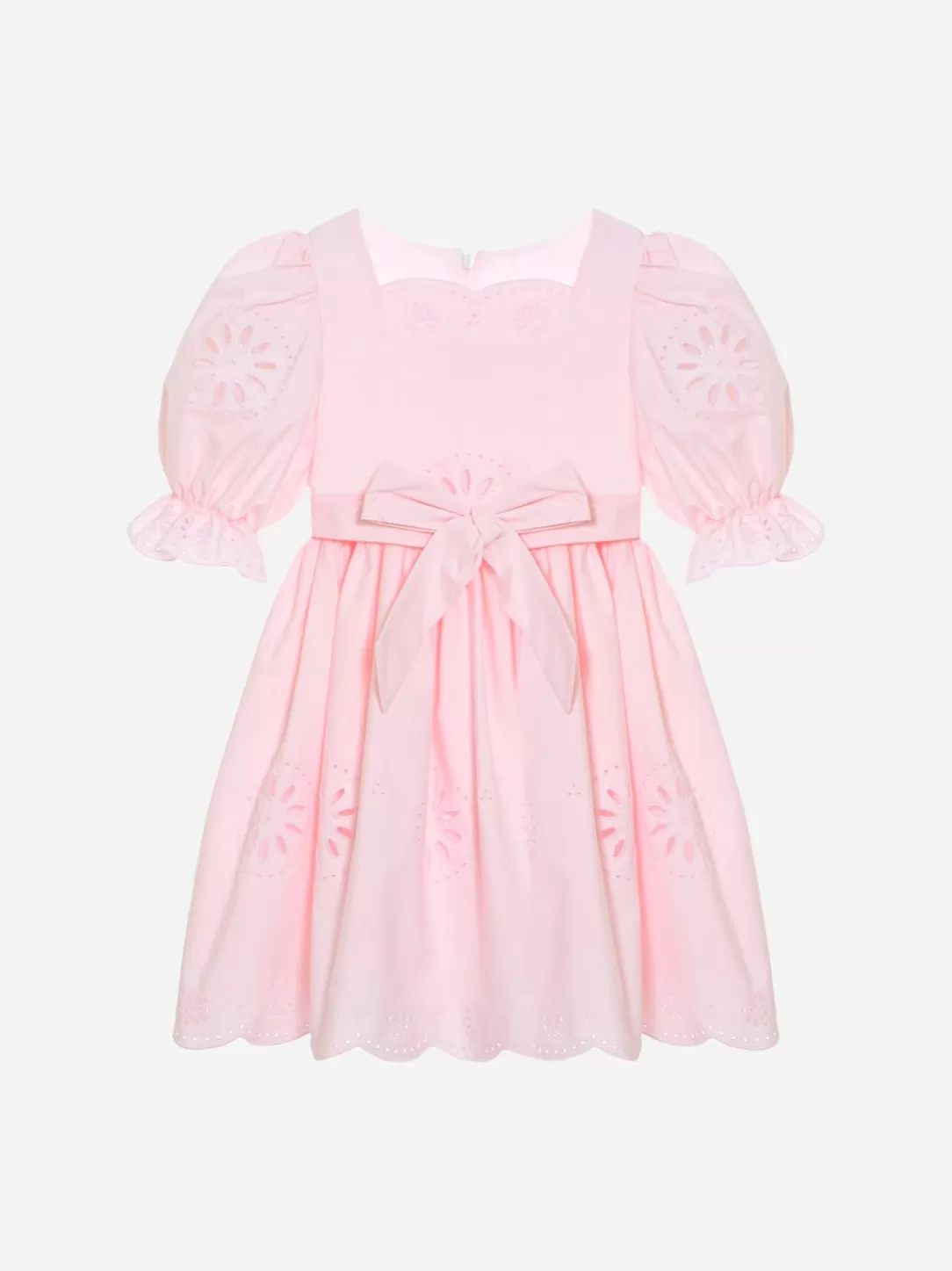 Girl Patachou Girls Embroidered Dress With Bow